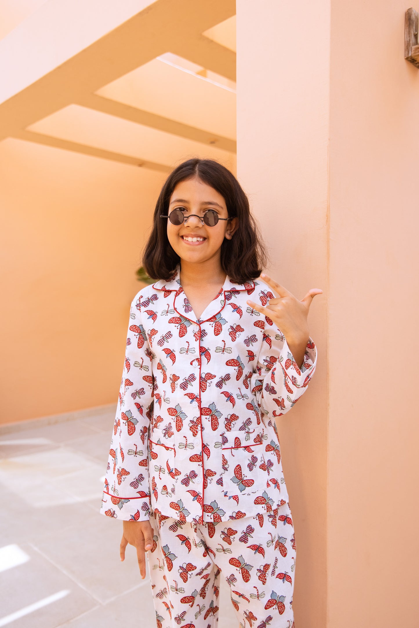 BUTTERFLY GARDEN KIDS COTTON PYJAMAS
