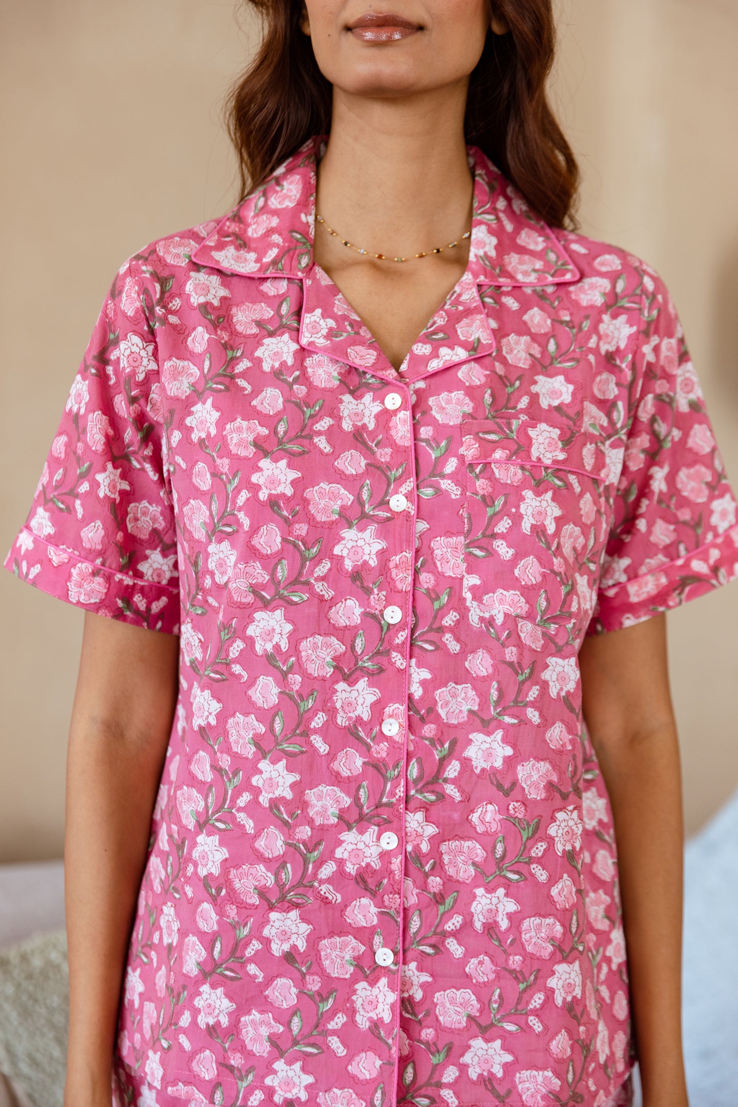 DUSTY ROSE SHORT PJ SET