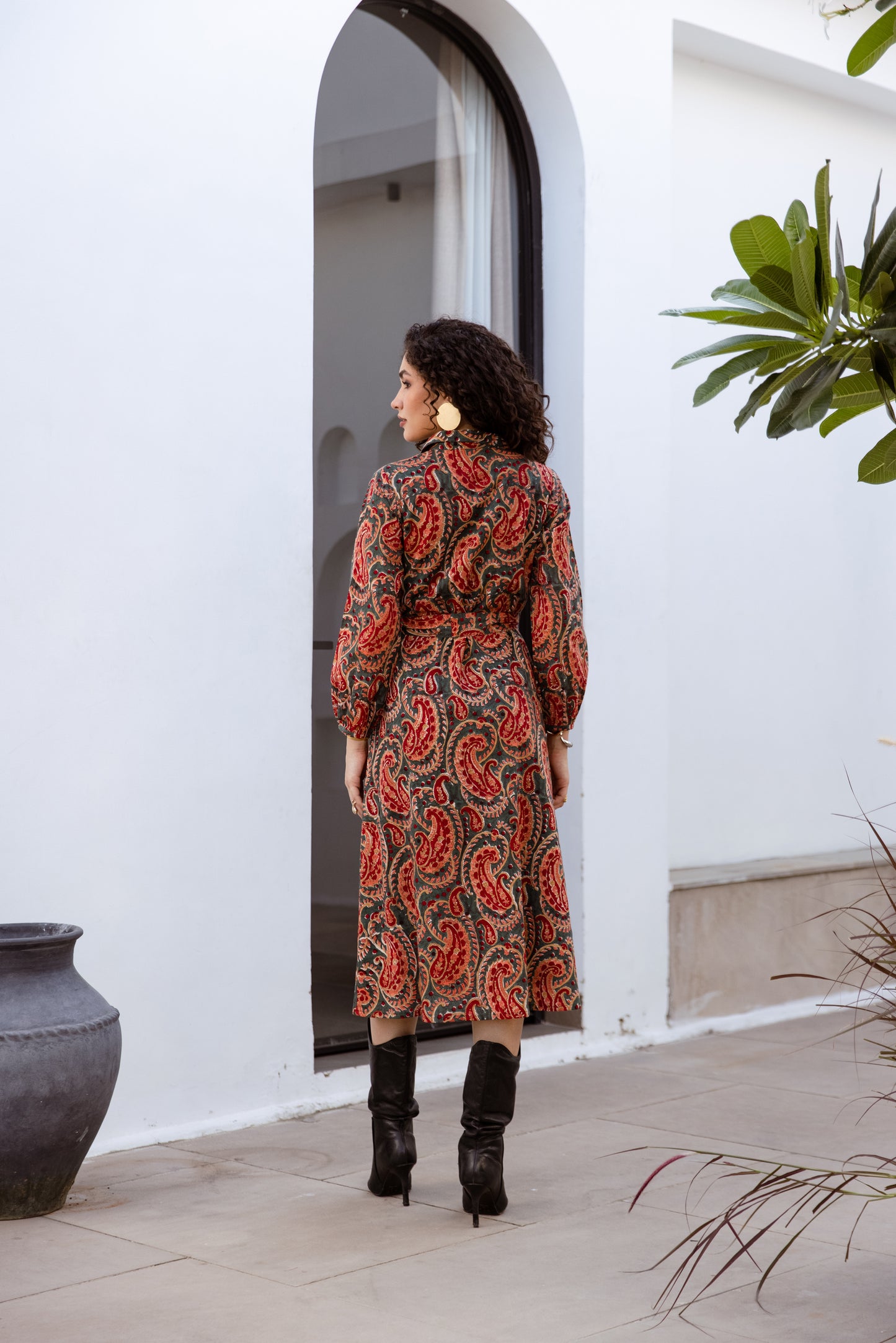 THE CLARA SHIRT DRESS IN WINTER PAISLEY