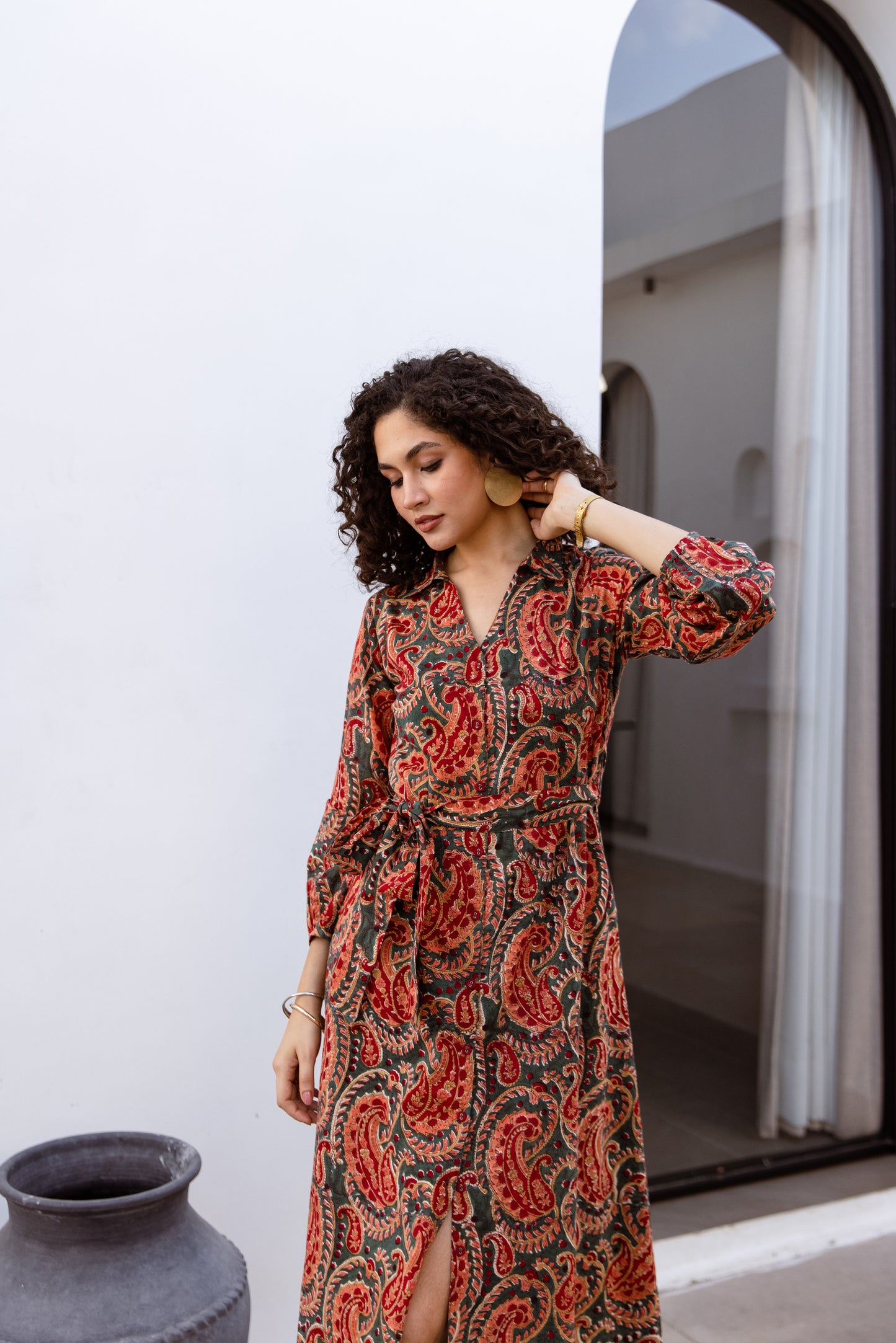THE CLARA SHIRT DRESS IN WINTER PAISLEY