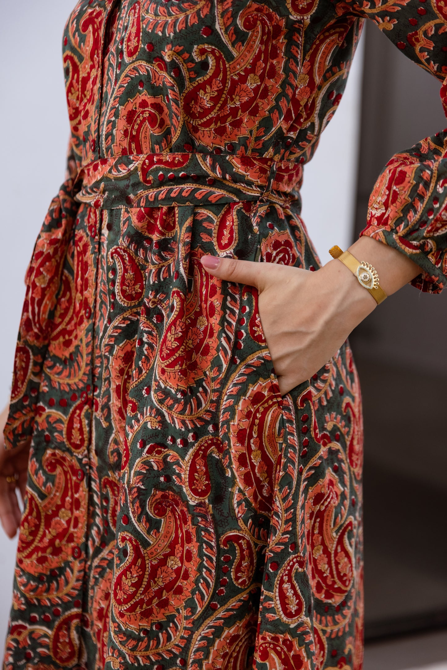THE CLARA SHIRT DRESS IN WINTER PAISLEY