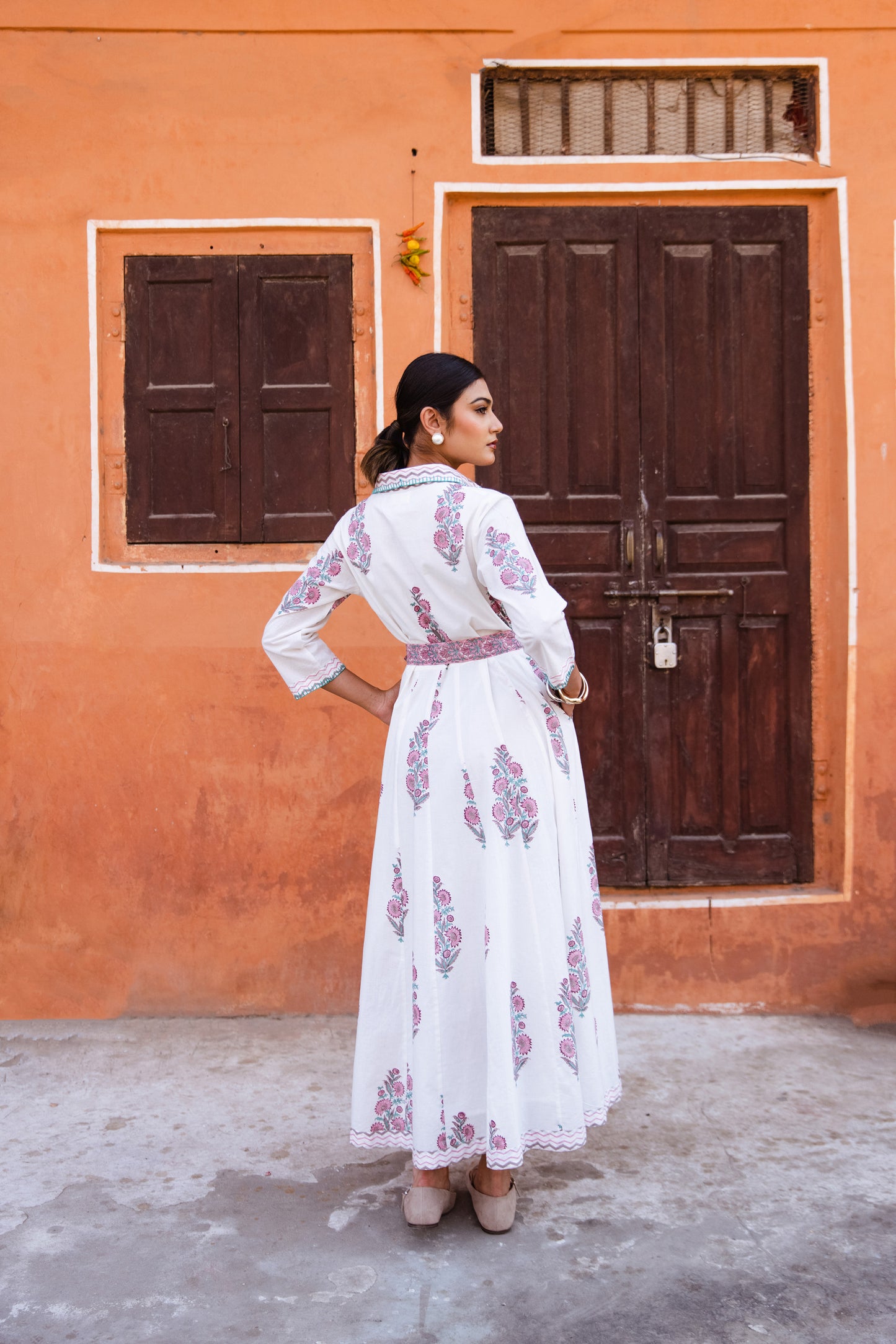 MAYA SHIRT DRESS IN WHITE LOTUS