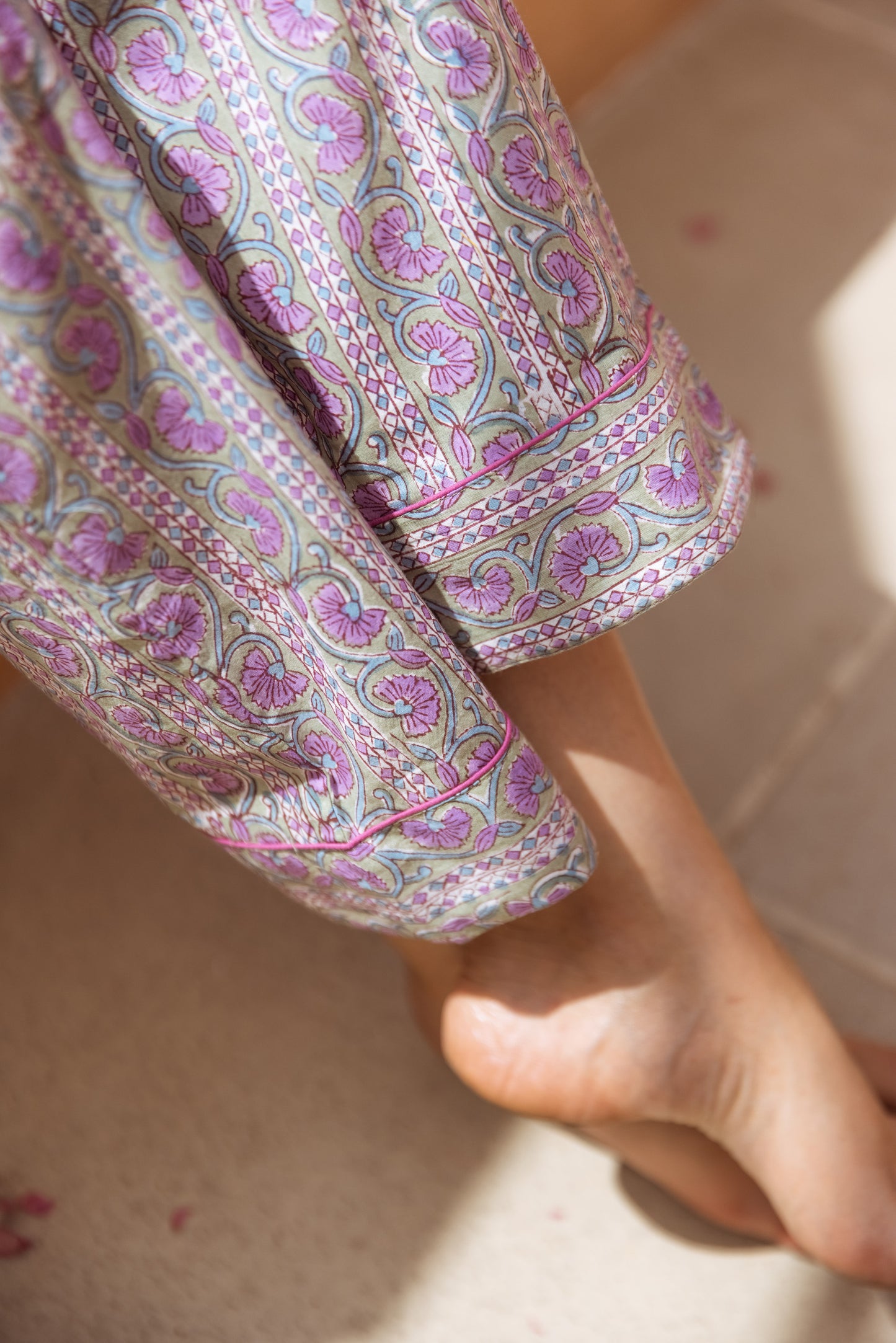 LAVENDER VINE LONG PJ SET