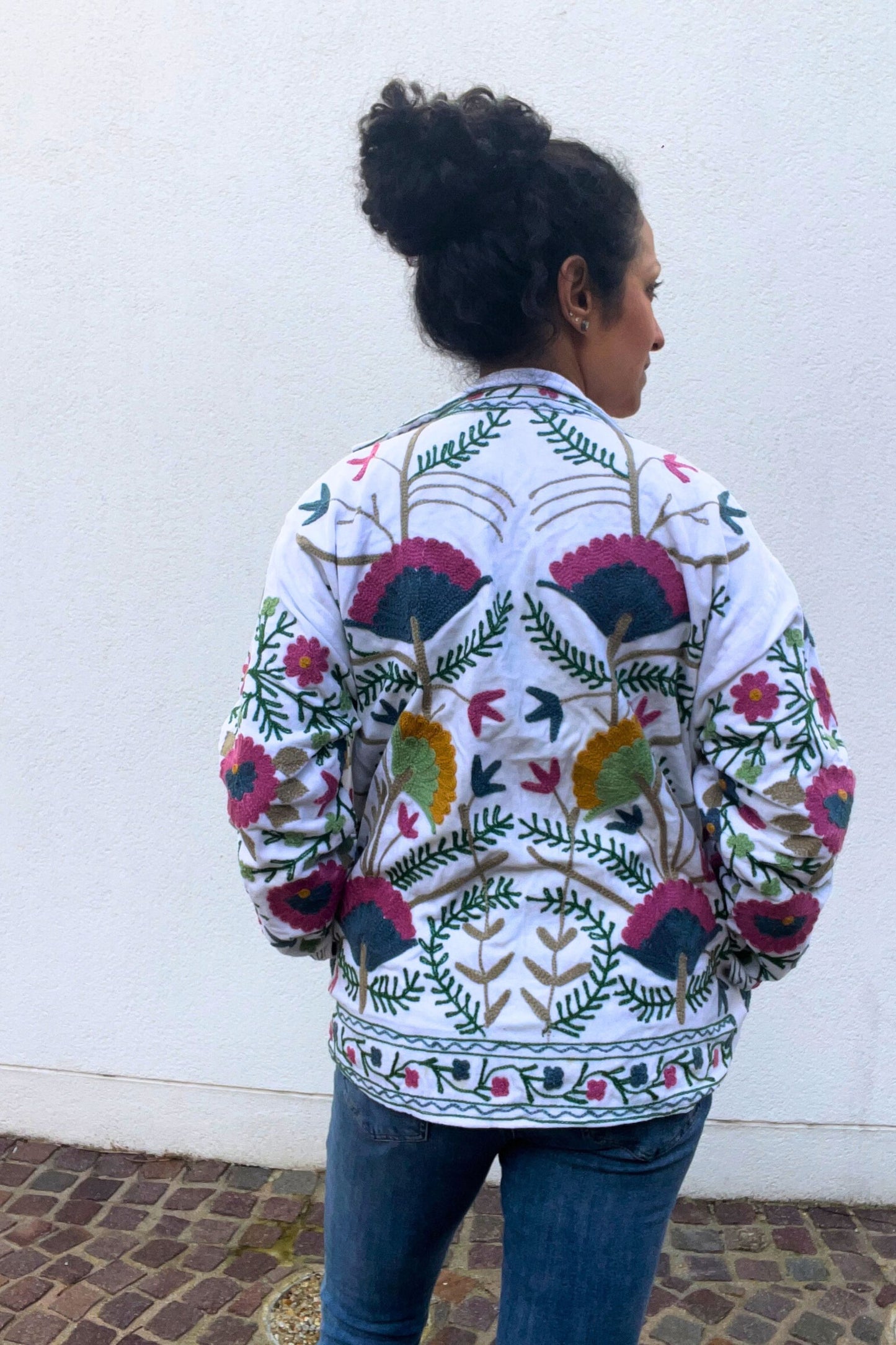 VELVET SUZANI JACKET - IVORY FLORAL