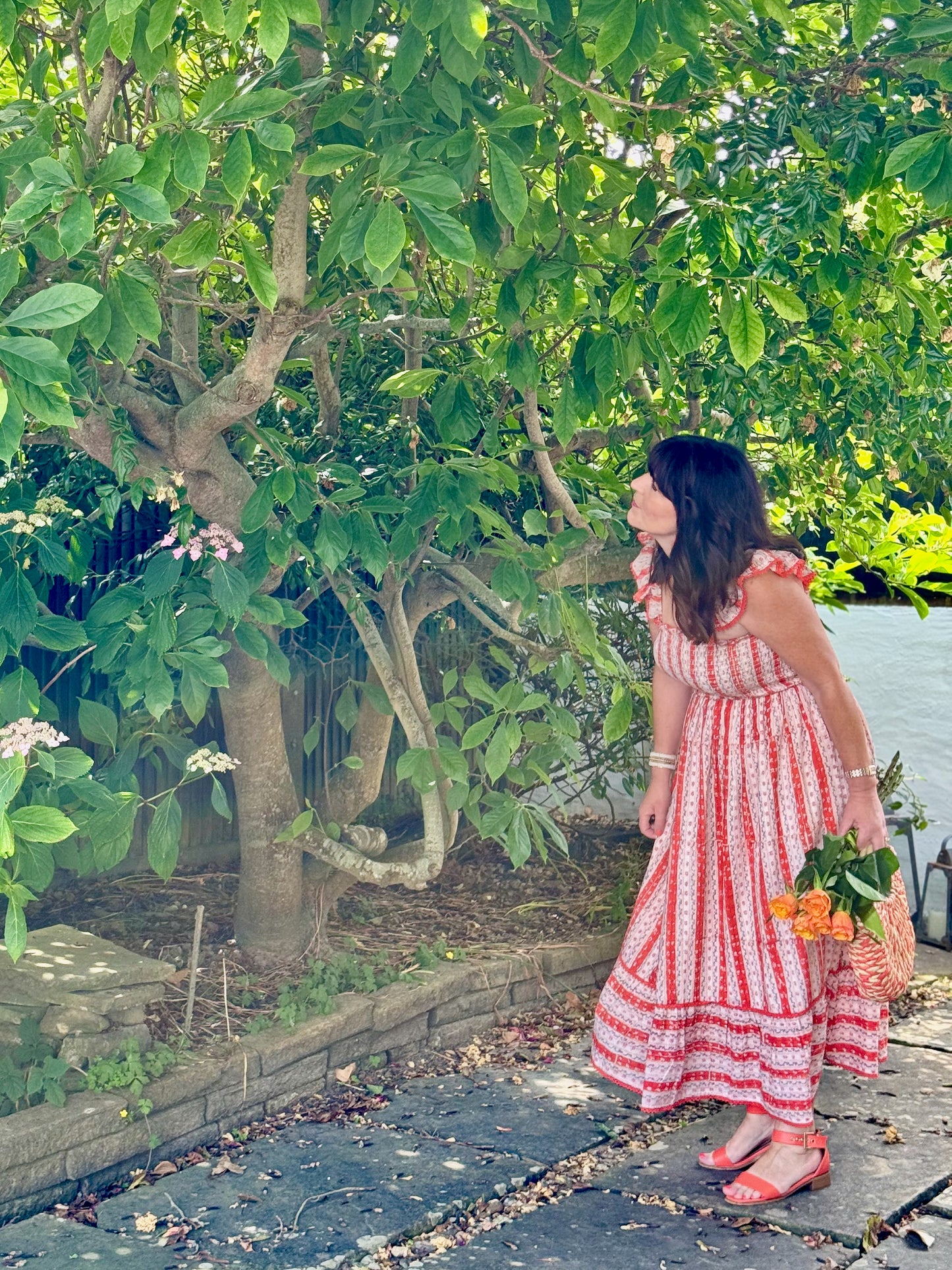 SIENNA SMOCKED DRESS IN ORANGE BLOSSOM