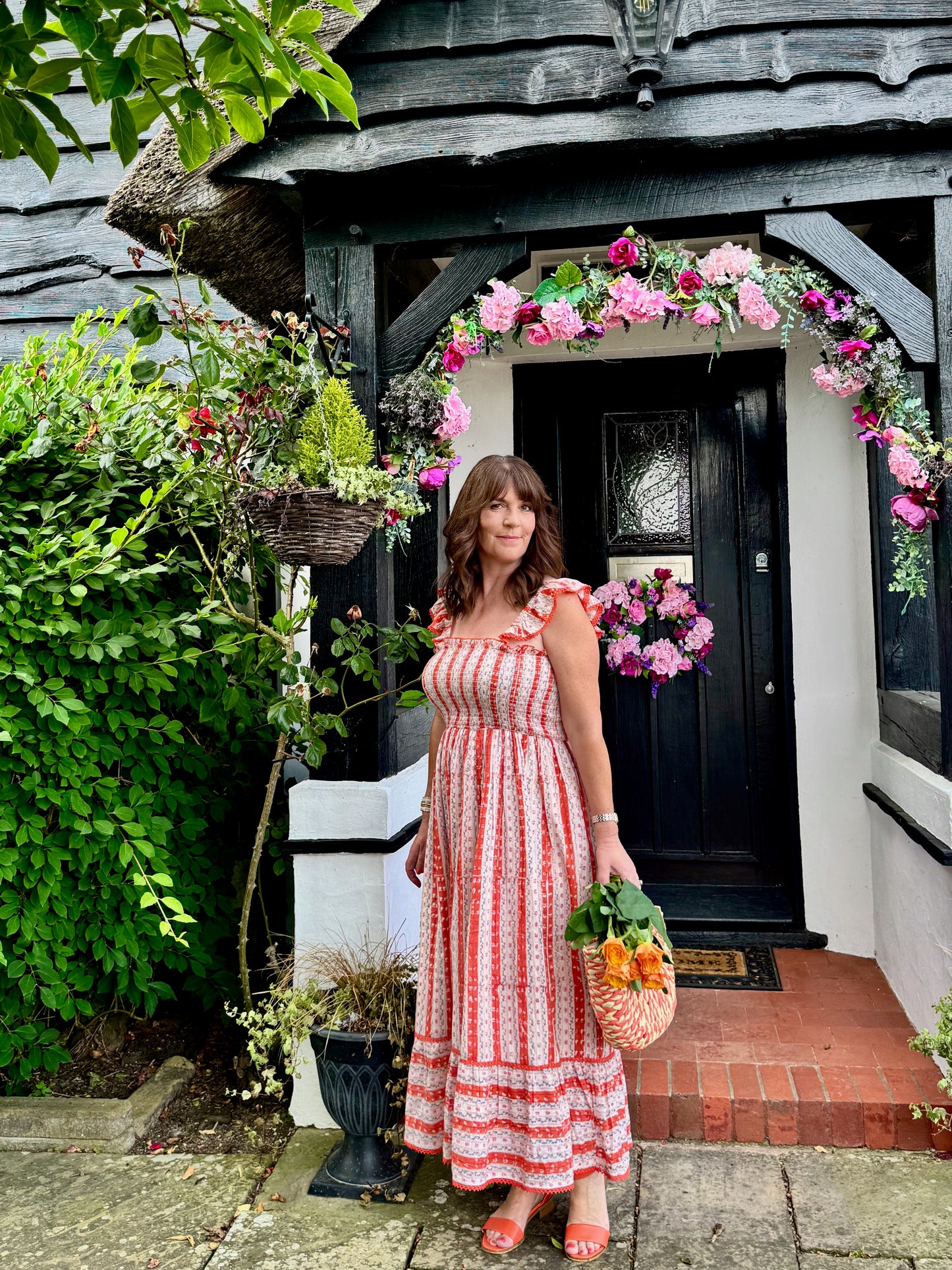 SIENNA SMOCKED DRESS IN ORANGE BLOSSOM