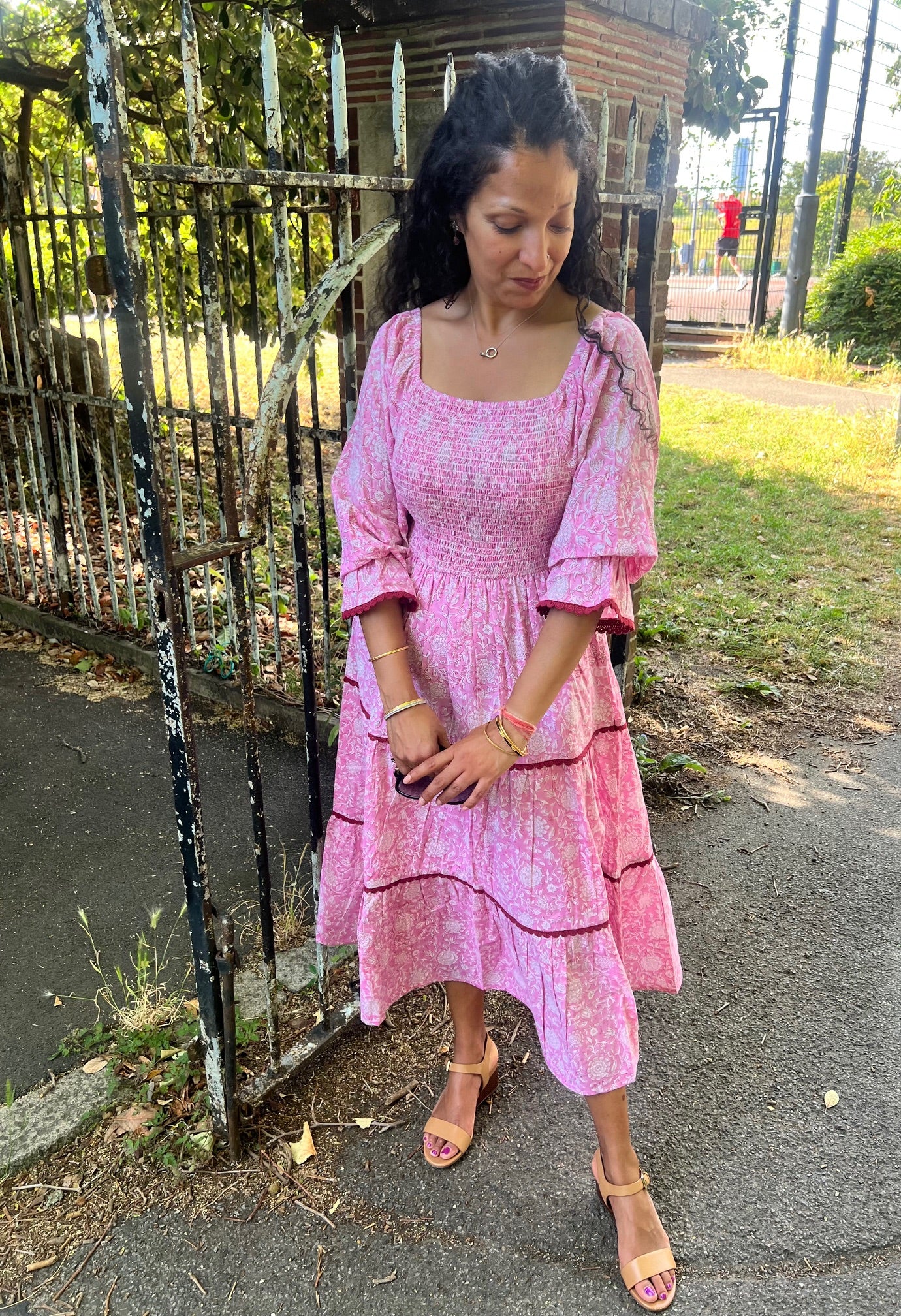 ELLIE SMOCKED DRESS IN ROSE PINK