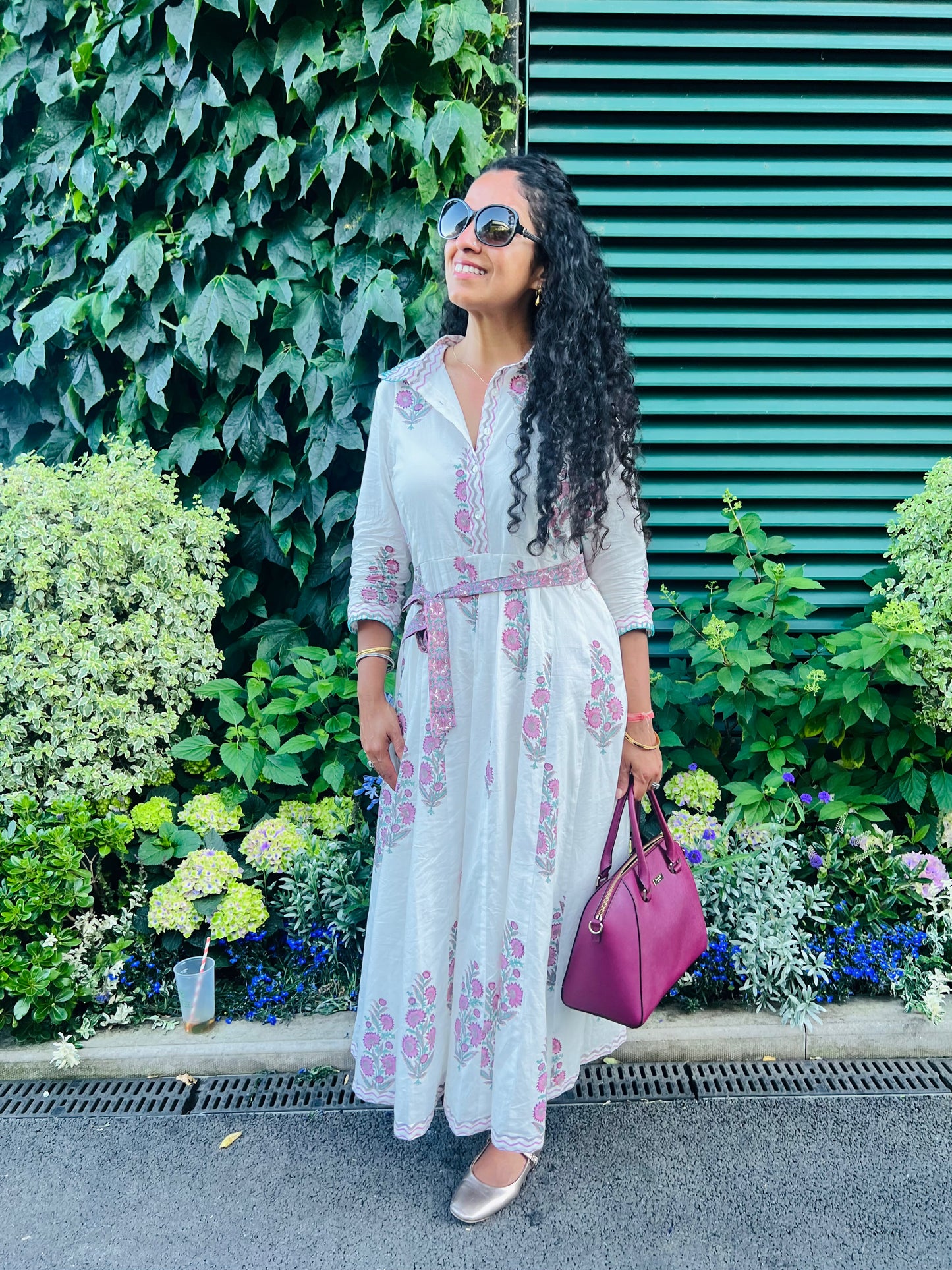 MAYA SHIRT DRESS IN WHITE LOTUS
