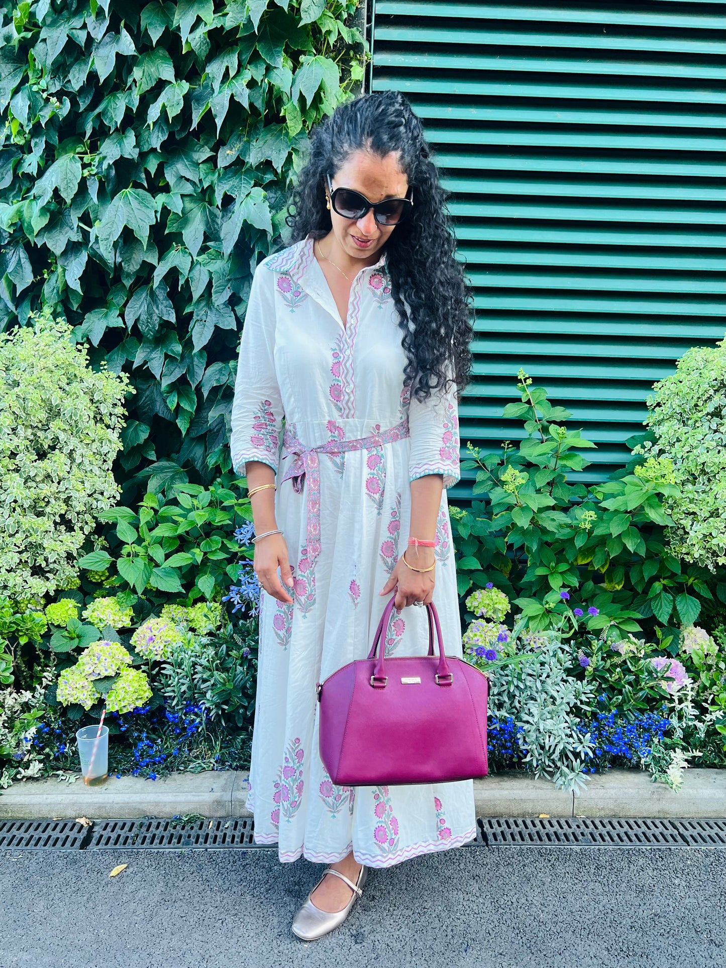 MAYA SHIRT DRESS IN WHITE LOTUS