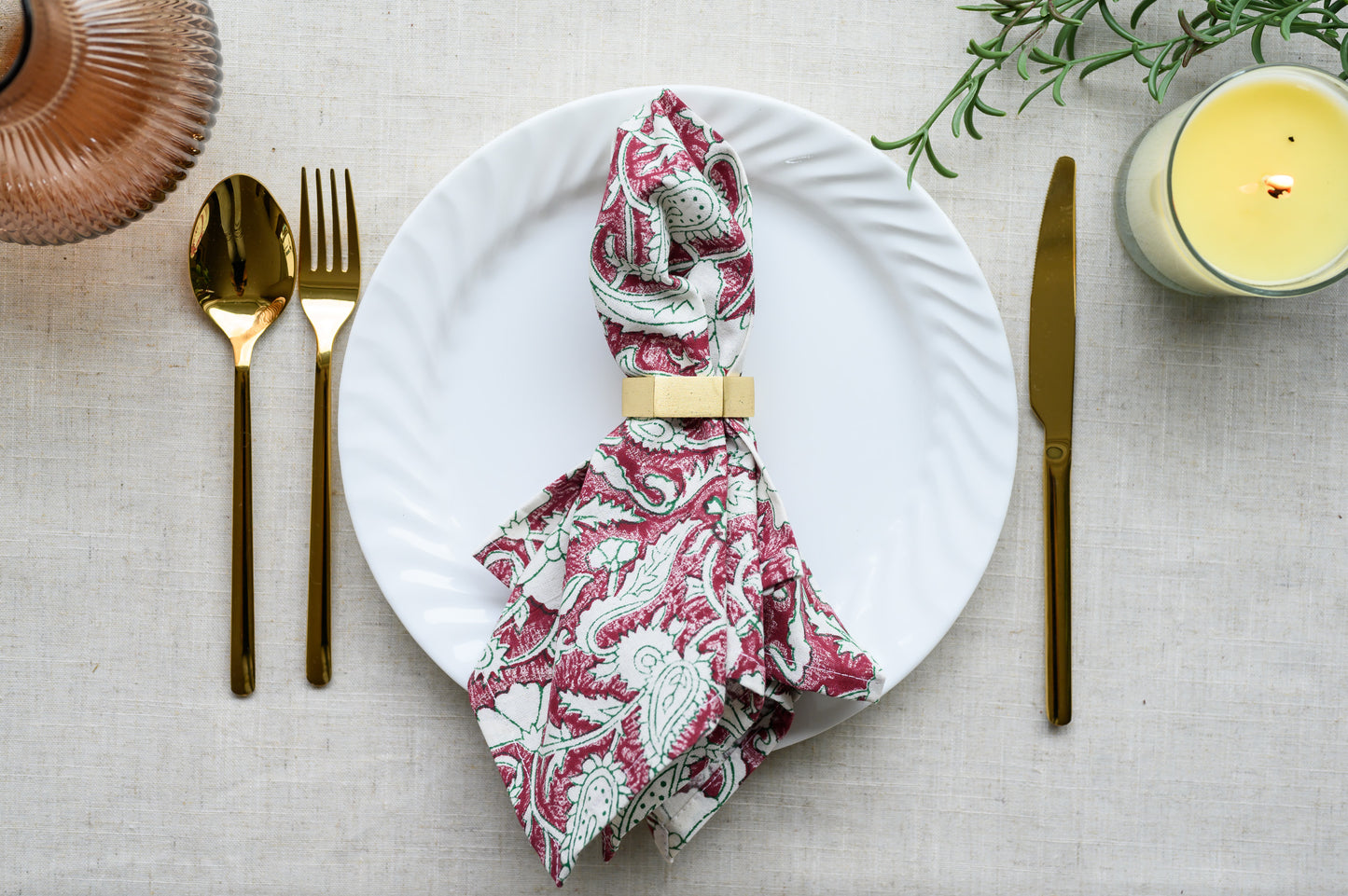 MUGHAL BLOCK PRINT NAPKINS