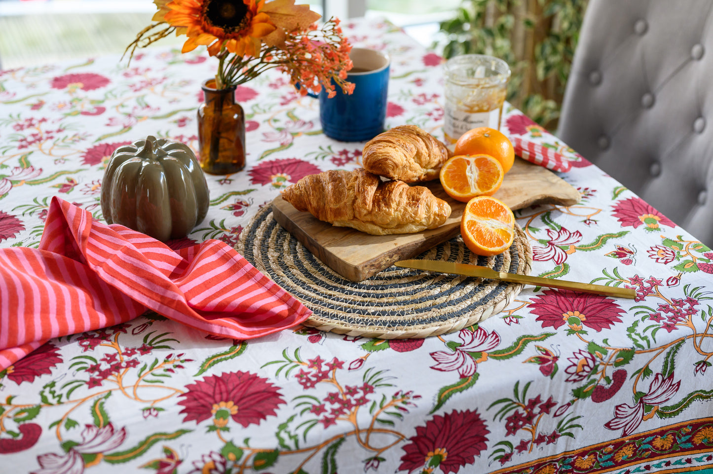 JAIPUR STRIPE BLOCK PRINT NAPKINS