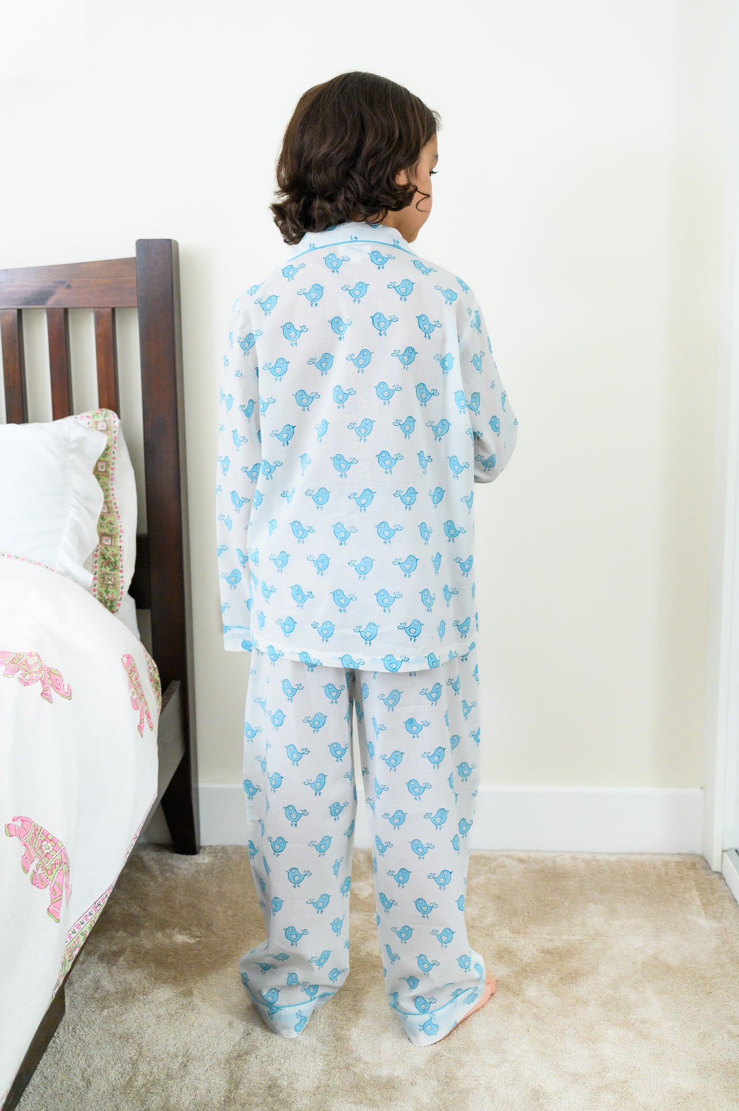 BLUE BIRDS KIDS COTTON PYJAMAS
