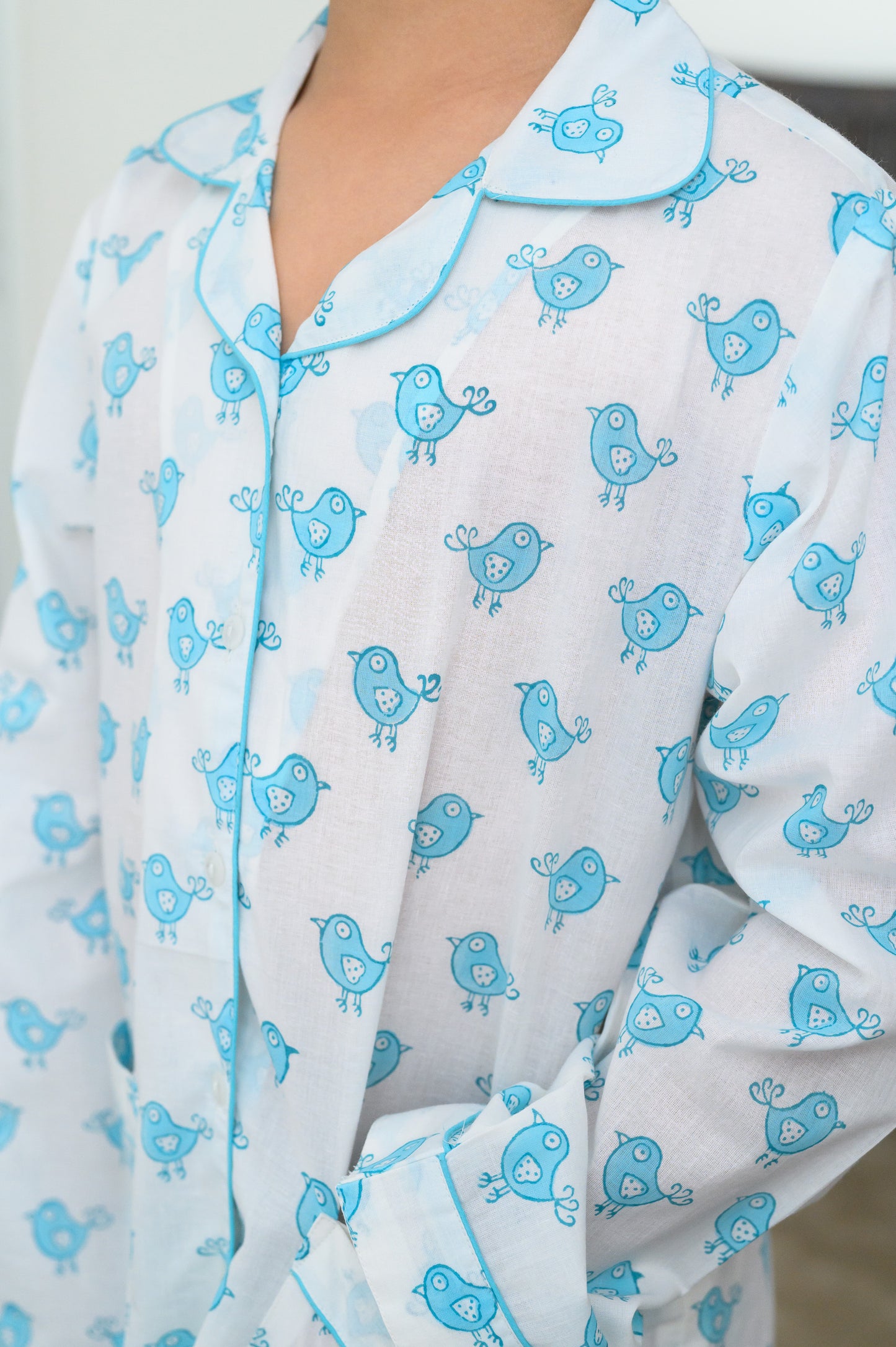 BLUE BIRDS KIDS COTTON PYJAMAS