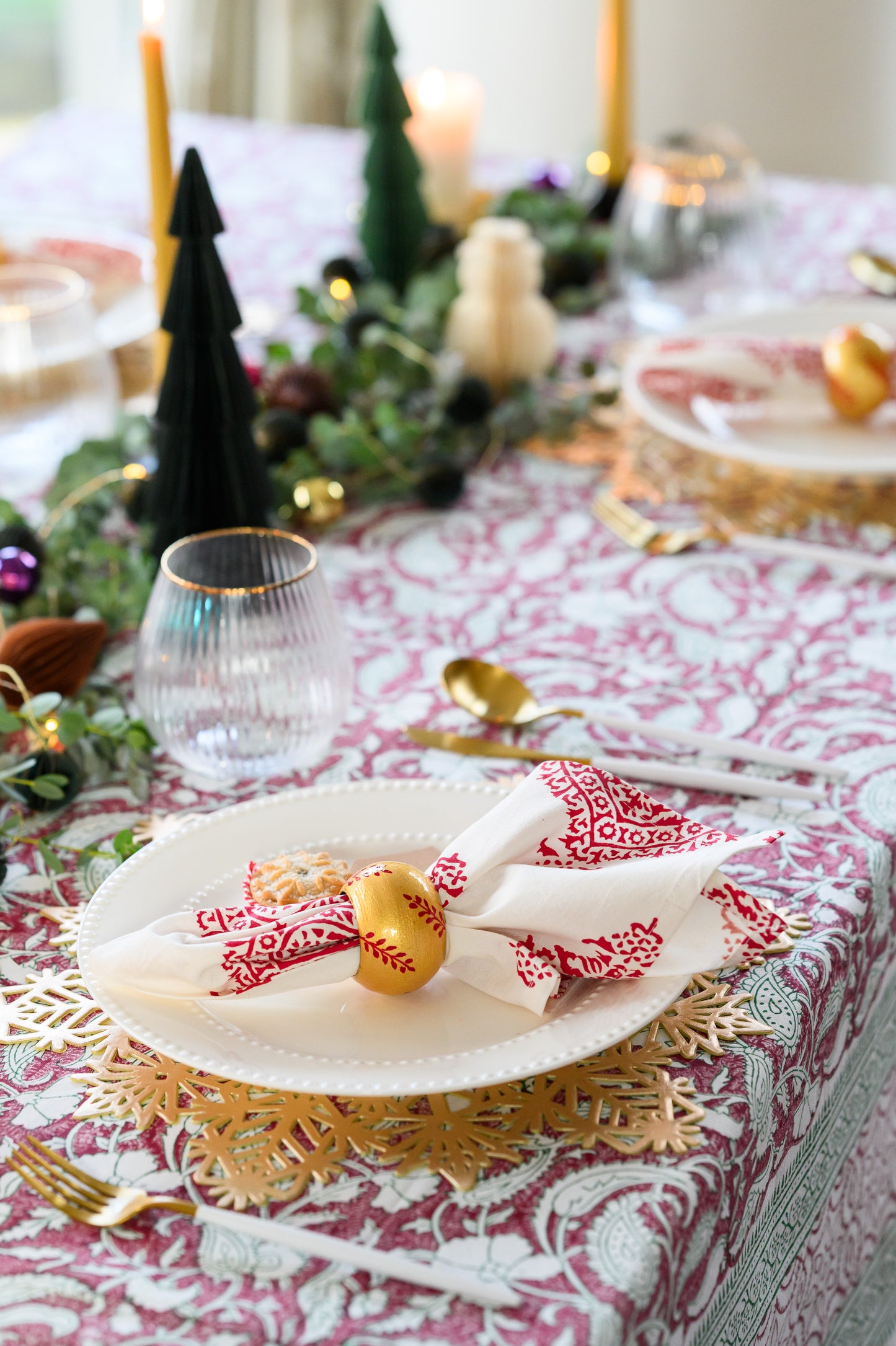 GOLD LEAF HAND PAINTED NAPKIN RINGS