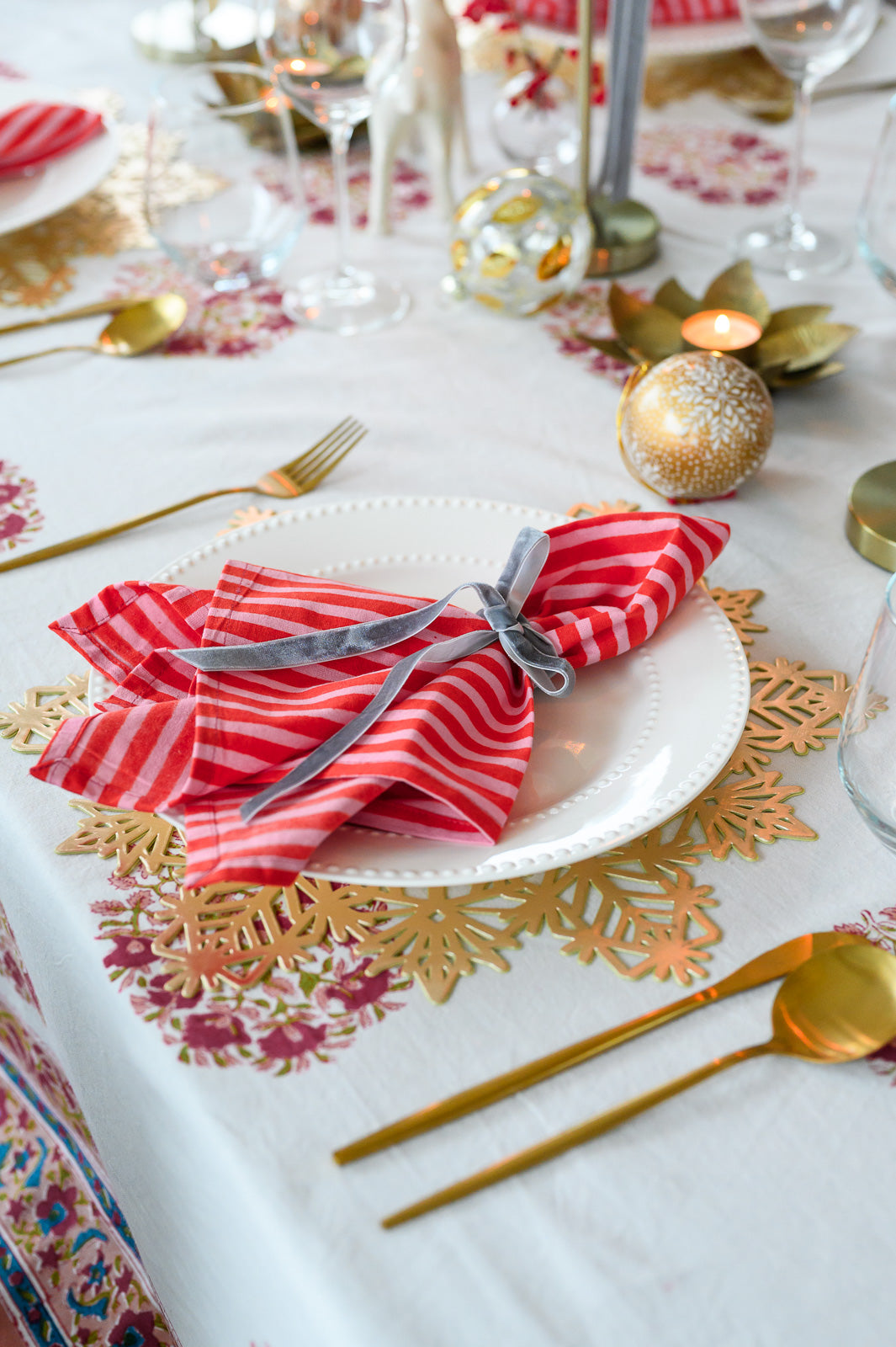 JAIPUR STRIPE COTTON NAPKINS - SET OF 4