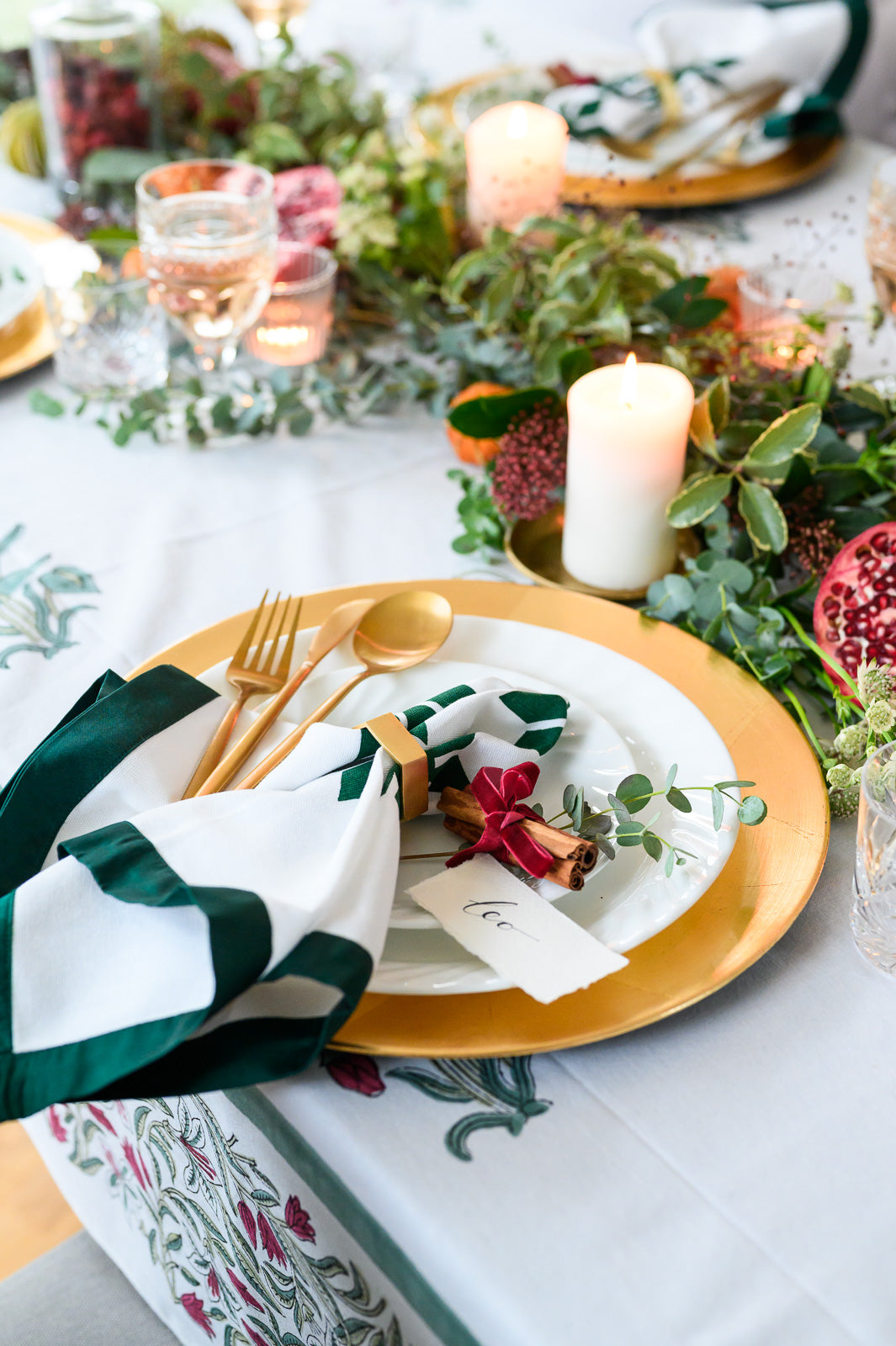 EMERALD GREEN COTTON NAPKINS - SET OF 4