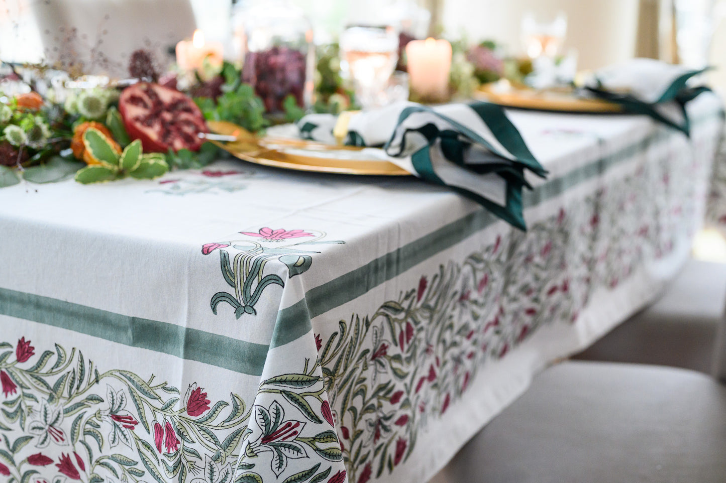 EMERALD GREEN COTTON NAPKINS - SET OF 4