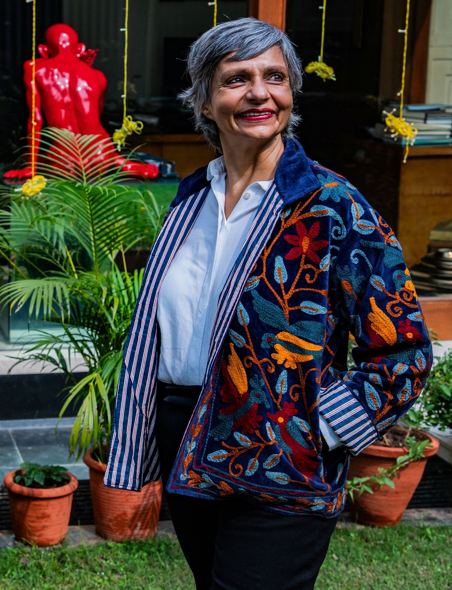 VELVET SUZANI JACKET - NAVY