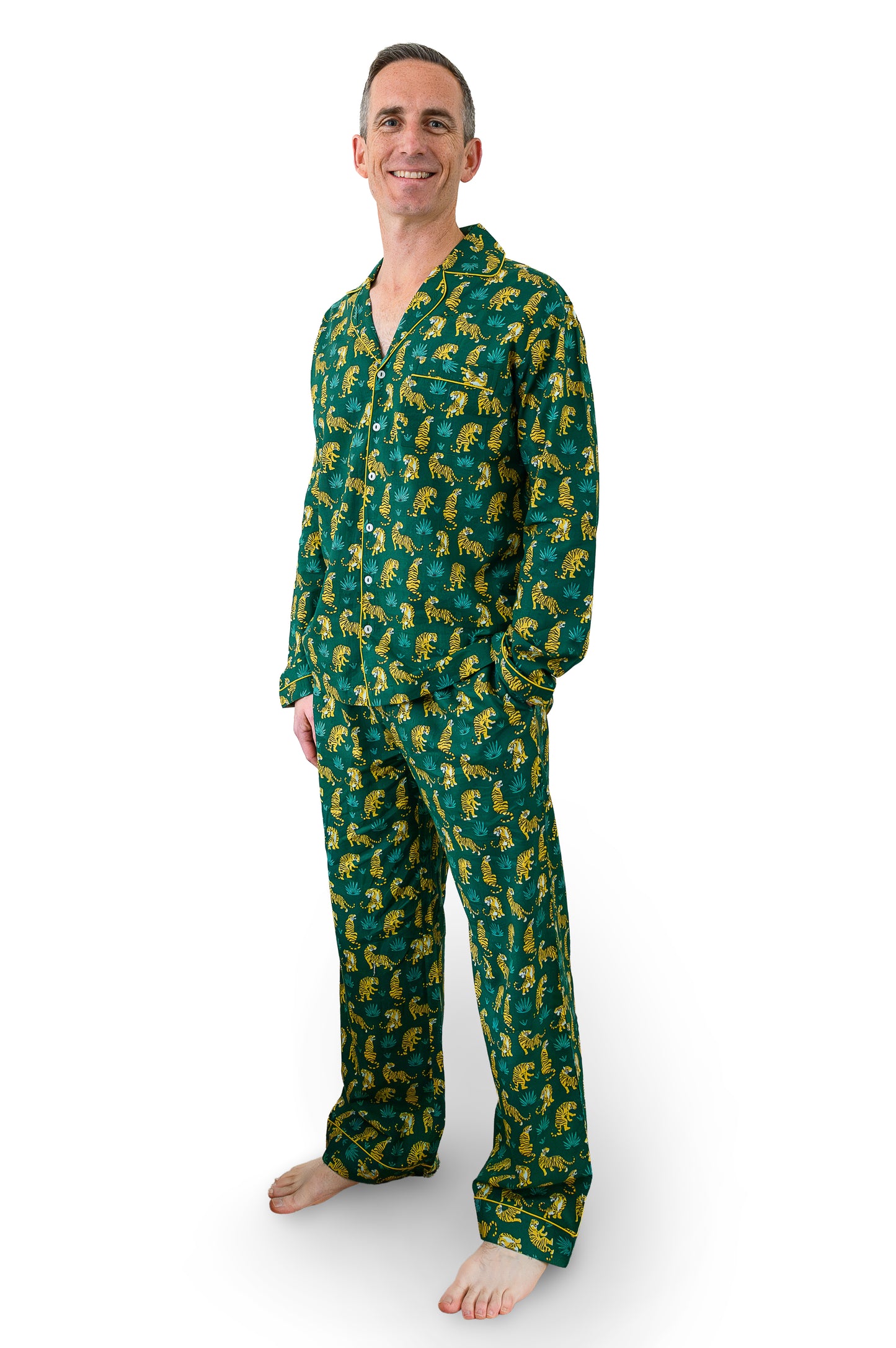 JADE TIGER MEN’S LONG PYJAMAS
