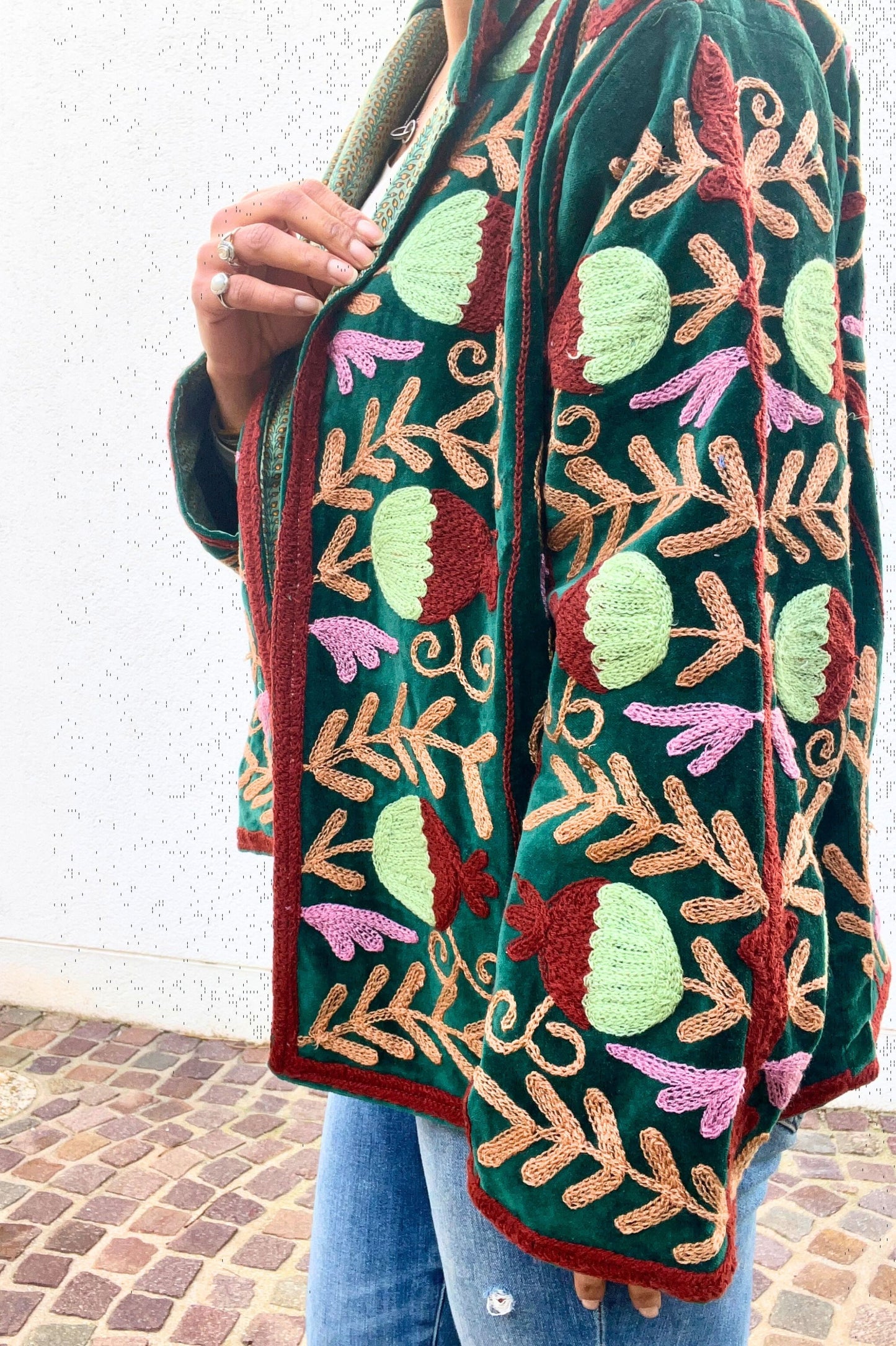 VELVET SUZANI JACKET - FOREST GREEN