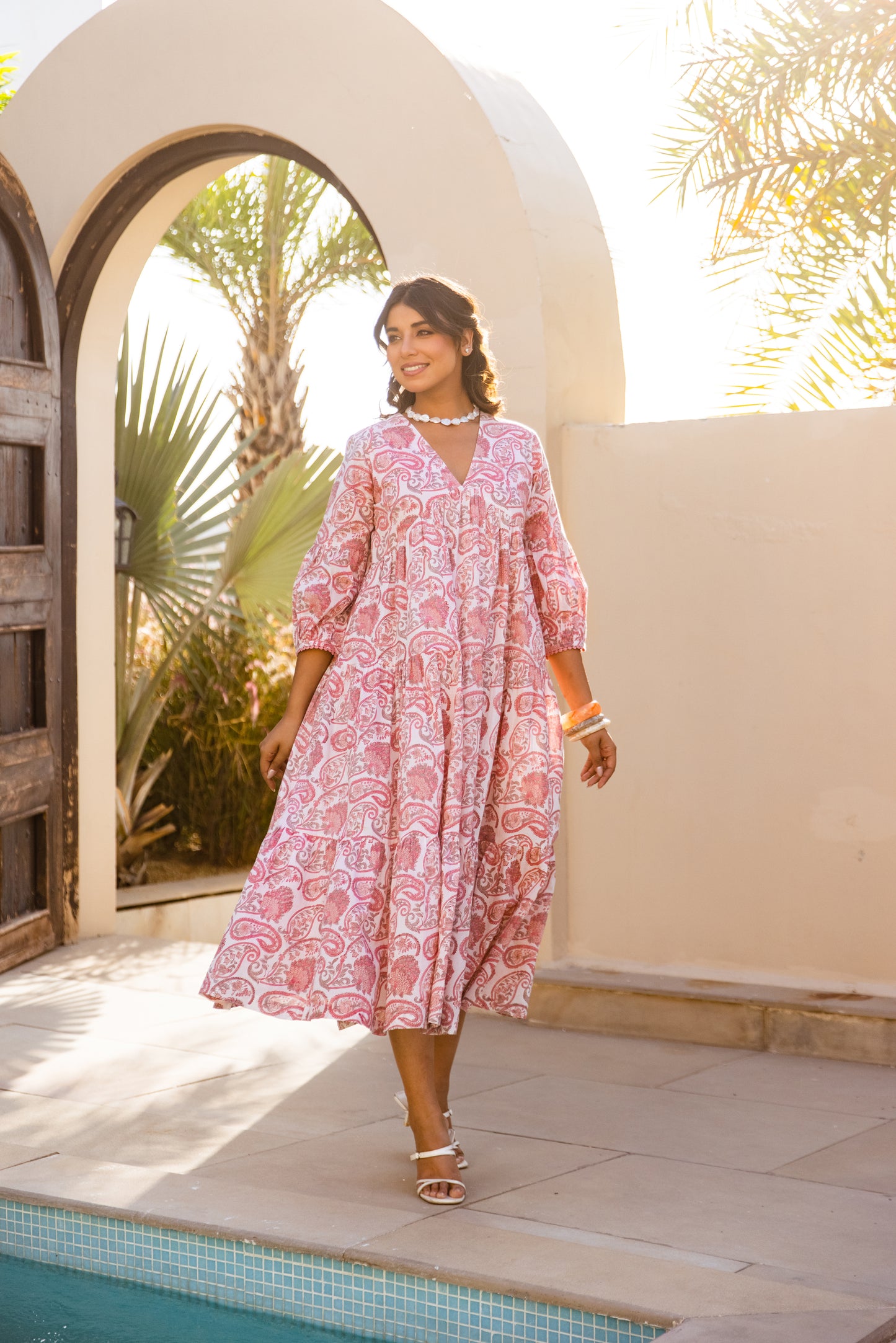 ZOYA DRESS - PINK PAISLEY