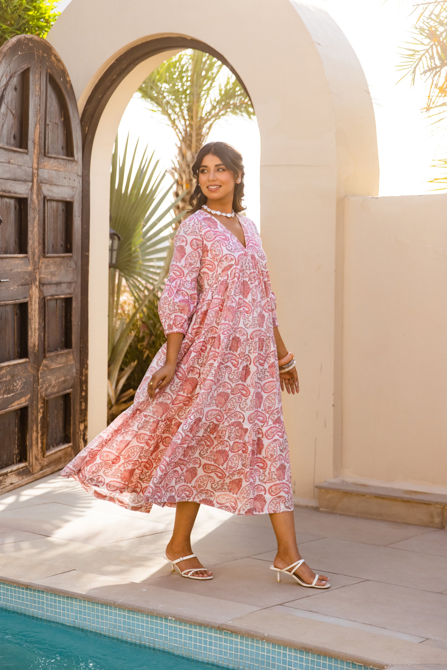 ZOYA DRESS - PINK PAISLEY