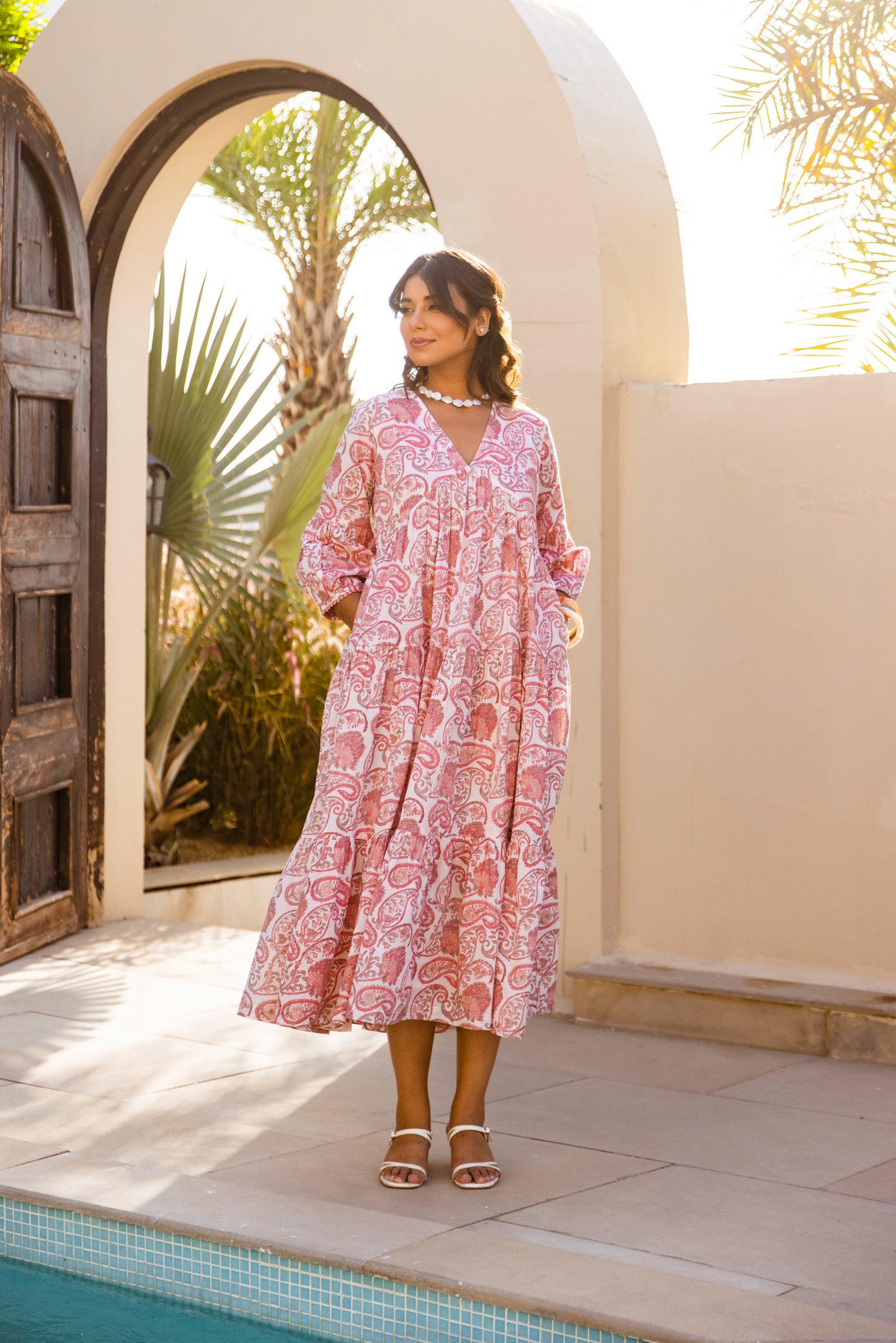 ZOYA DRESS - PINK PAISLEY