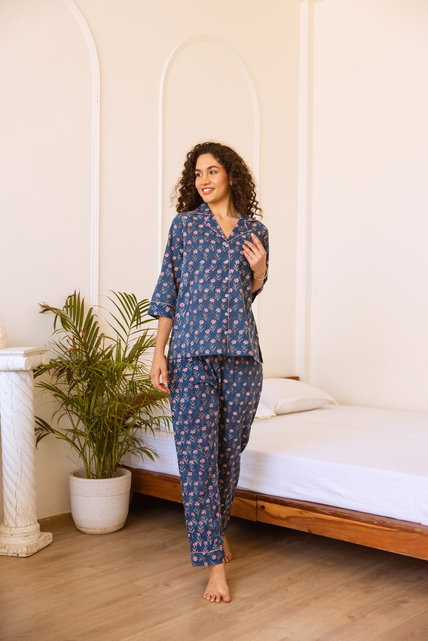 INDIGO BLOOM LONG PJ SET