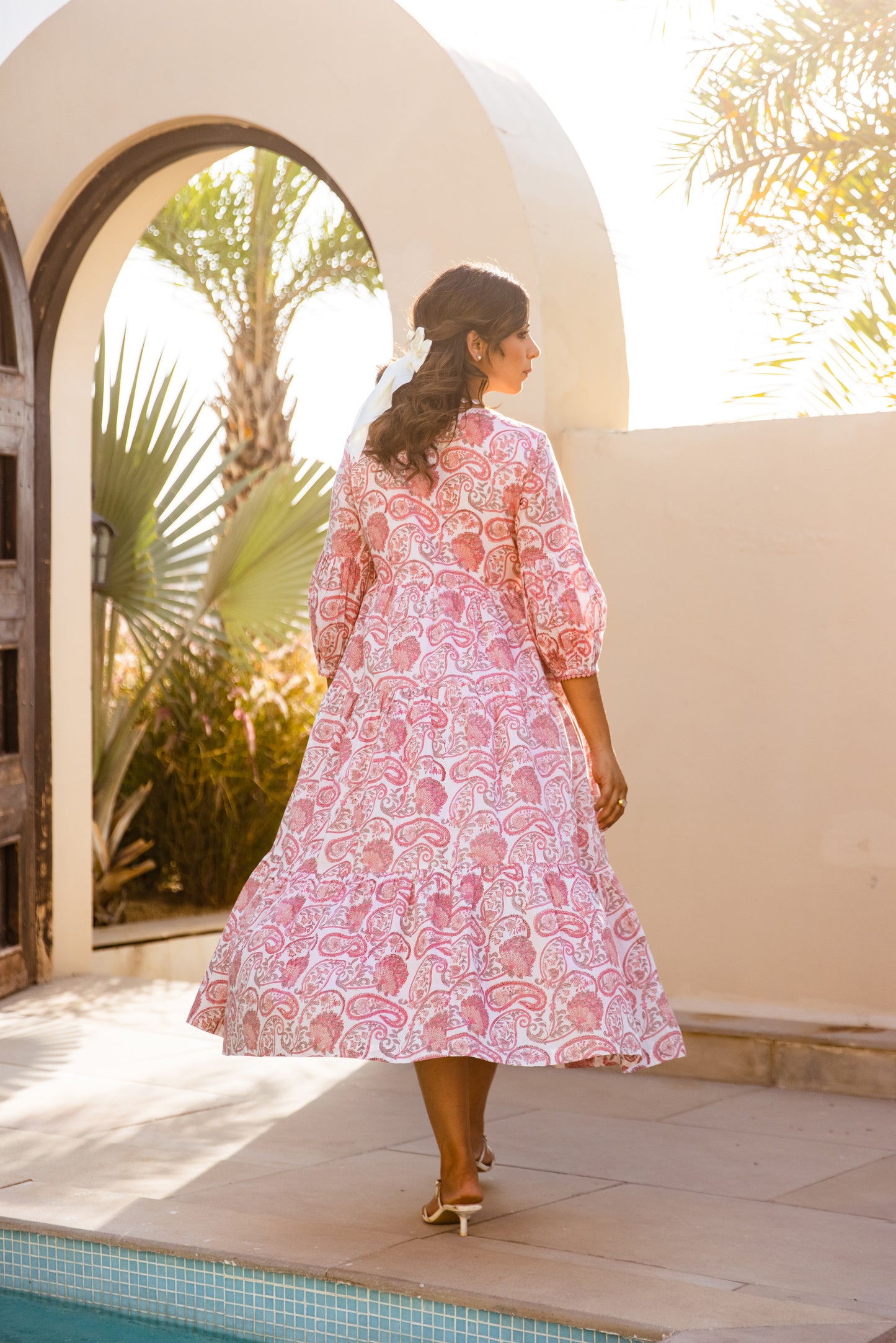 ZOYA DRESS - PINK PAISLEY
