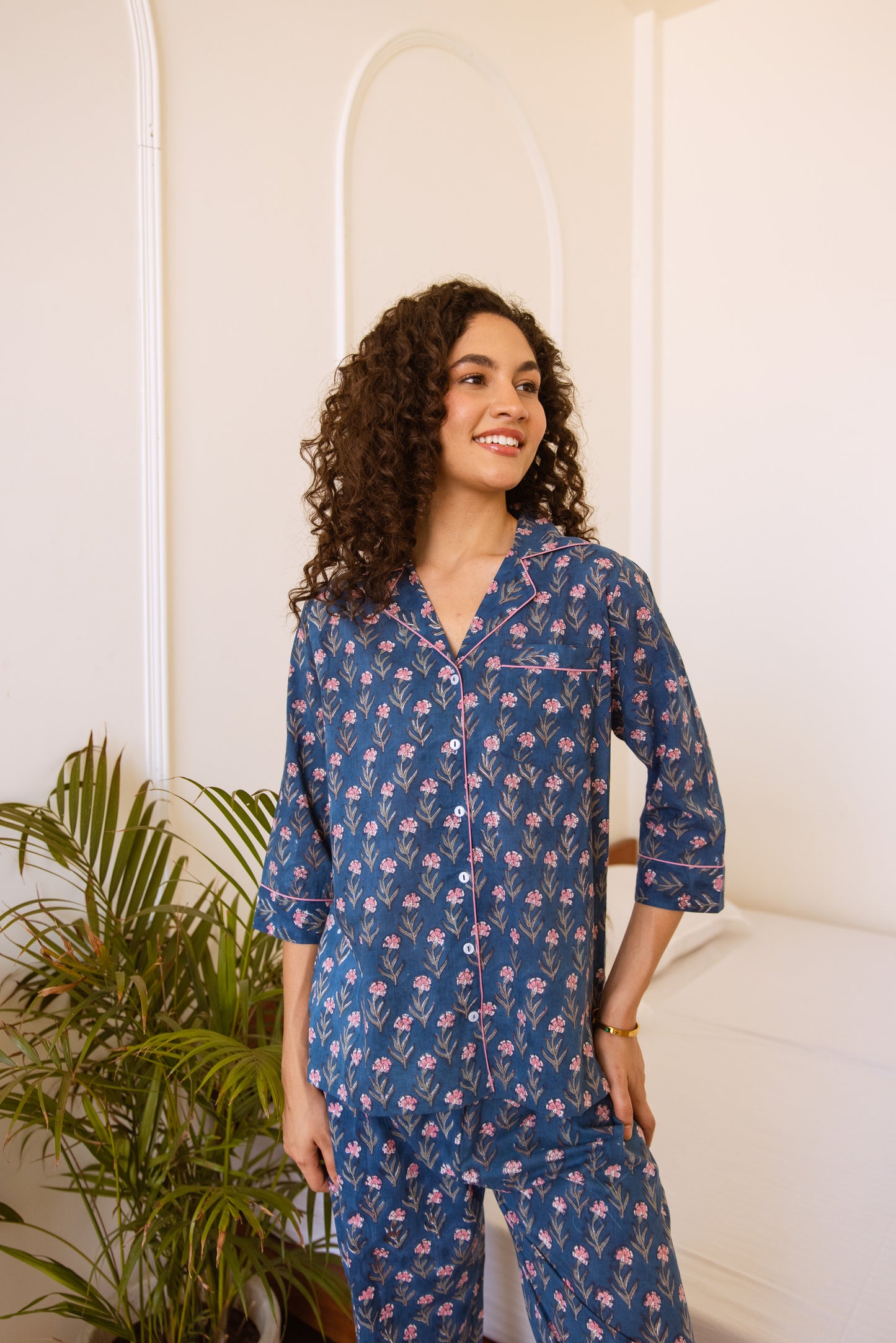 INDIGO BLOOM LONG PJ SET