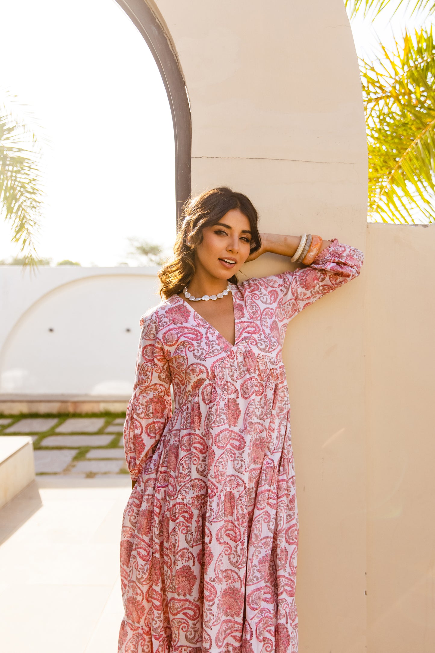 ZOYA DRESS - PINK PAISLEY