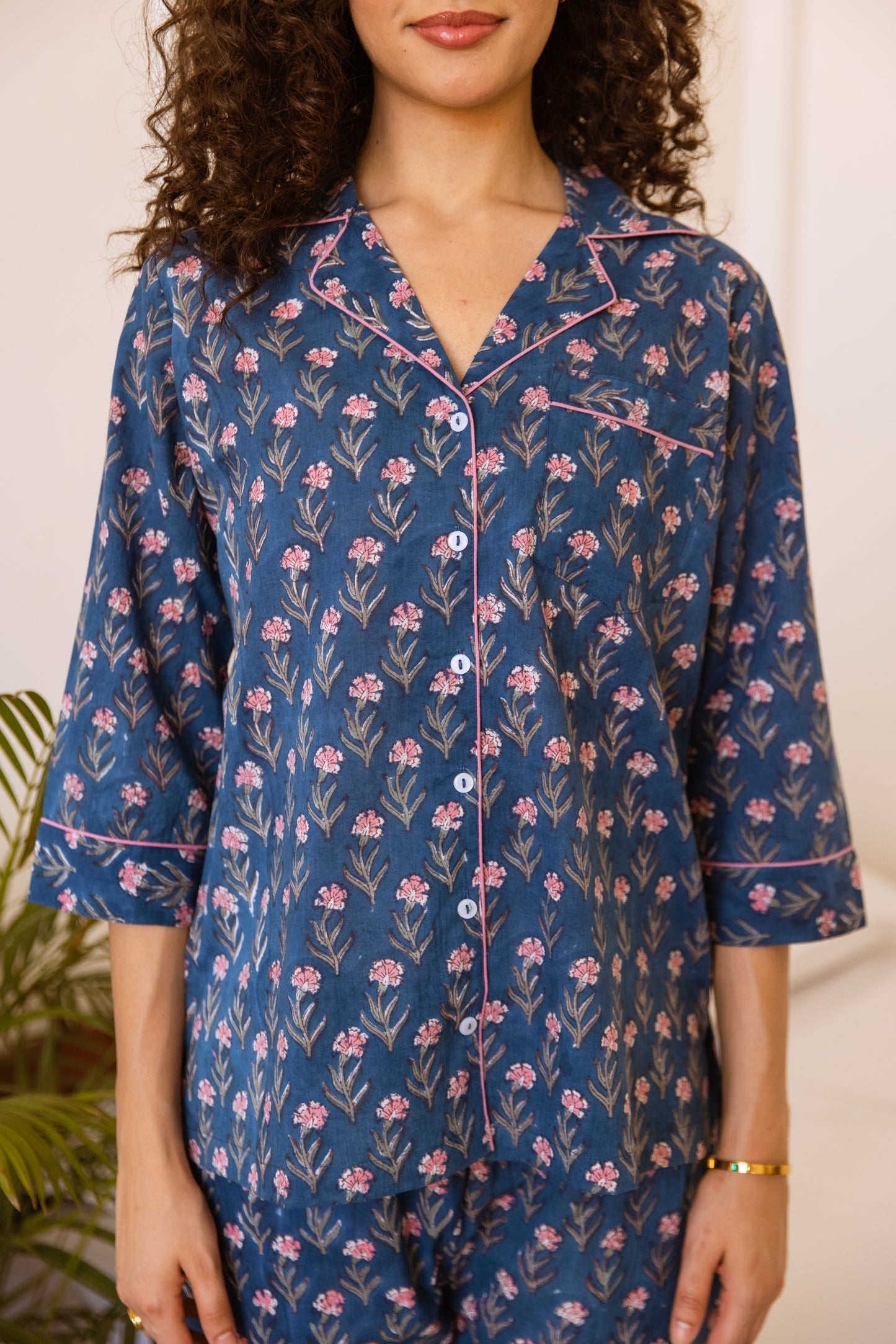 INDIGO BLOOM LONG PJ SET