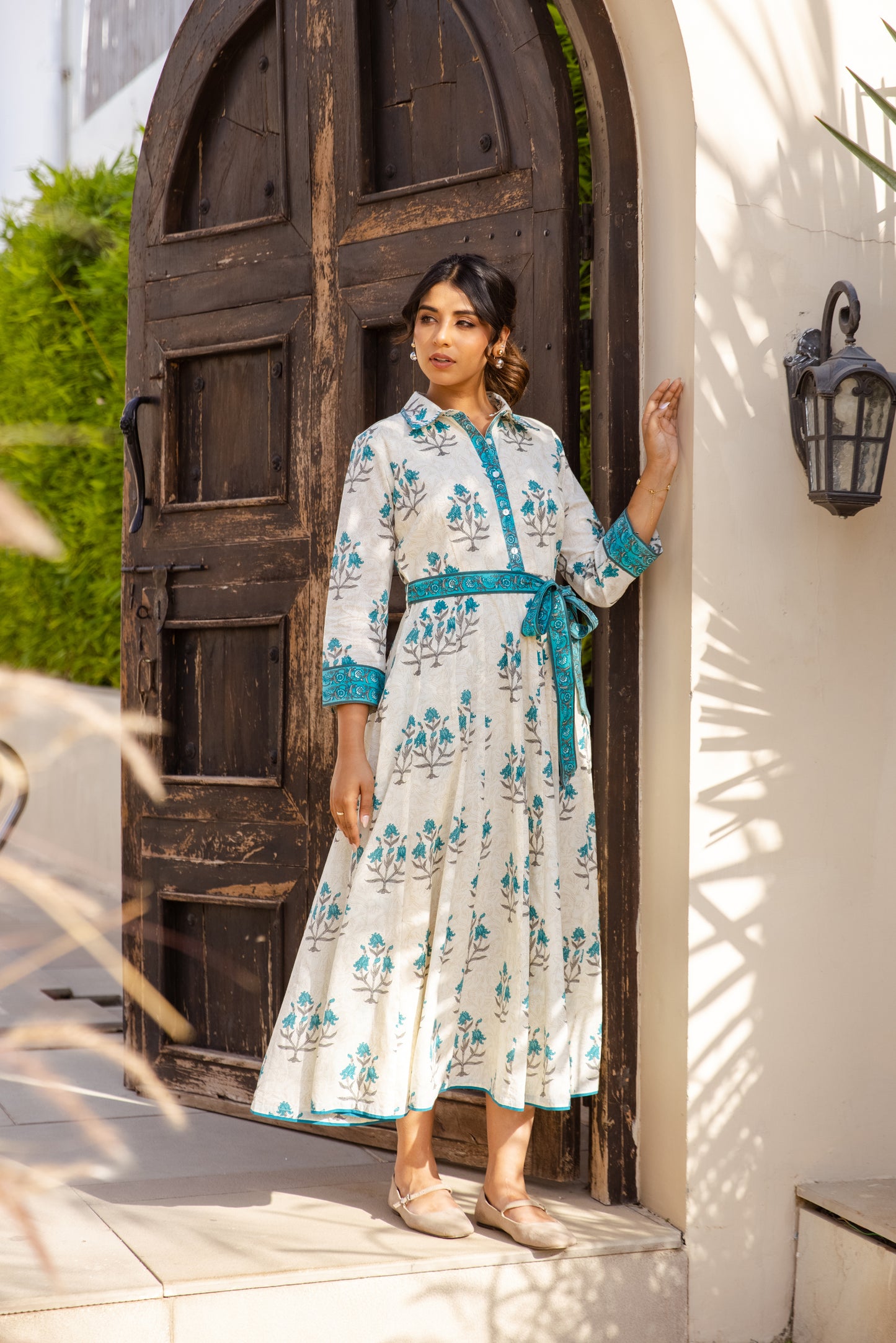 MAYA DRESS - TEAL FLORAL