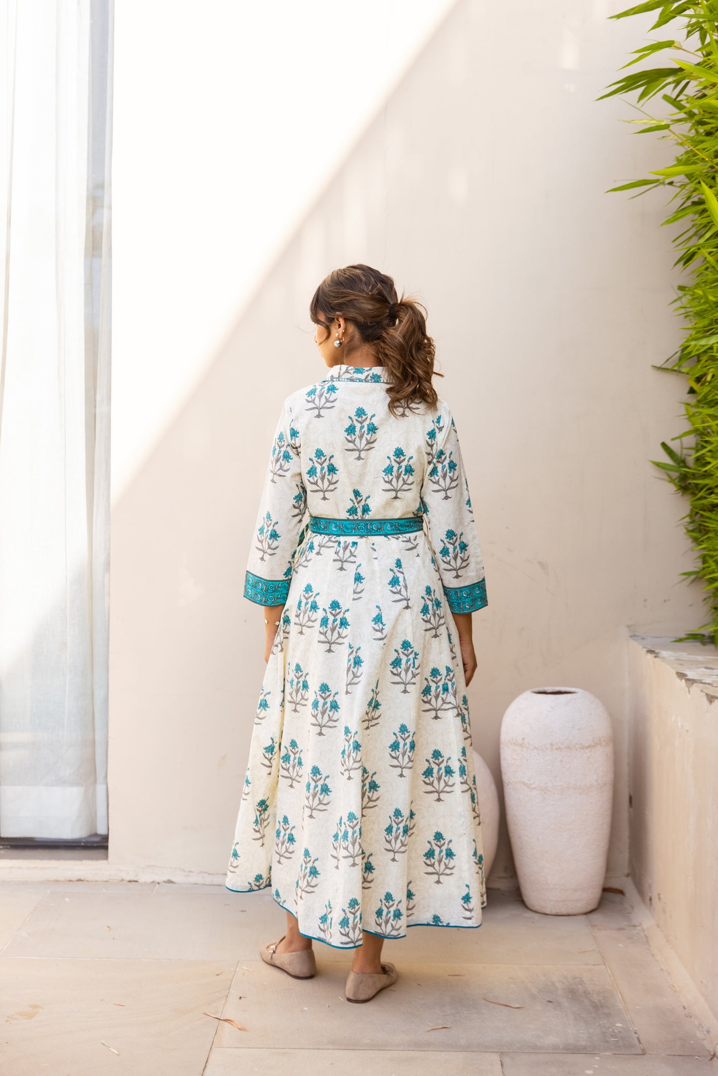 MAYA DRESS - TEAL FLORAL