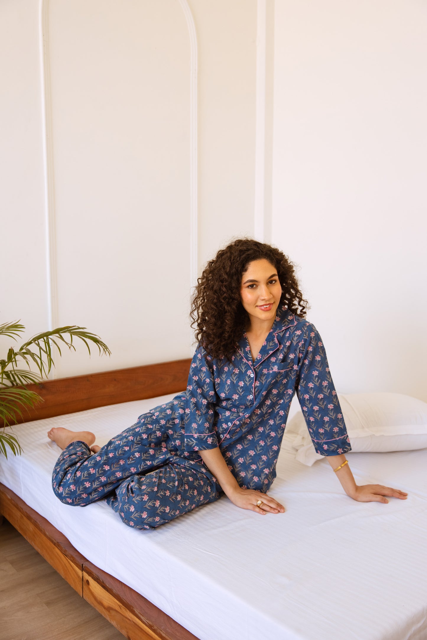 INDIGO BLOOM LONG PJ SET