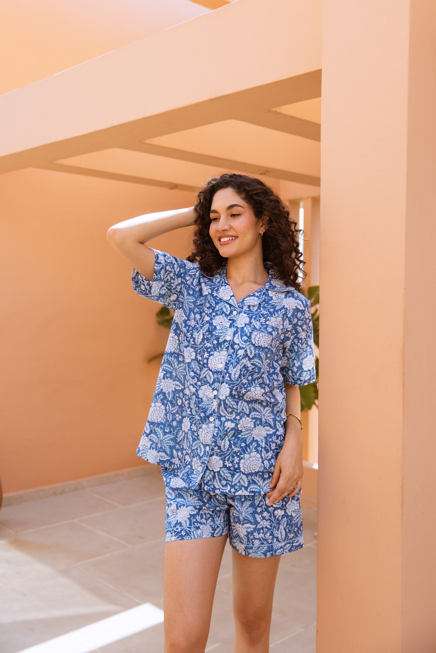BLUE BLOSSOM SHORT PJ SET