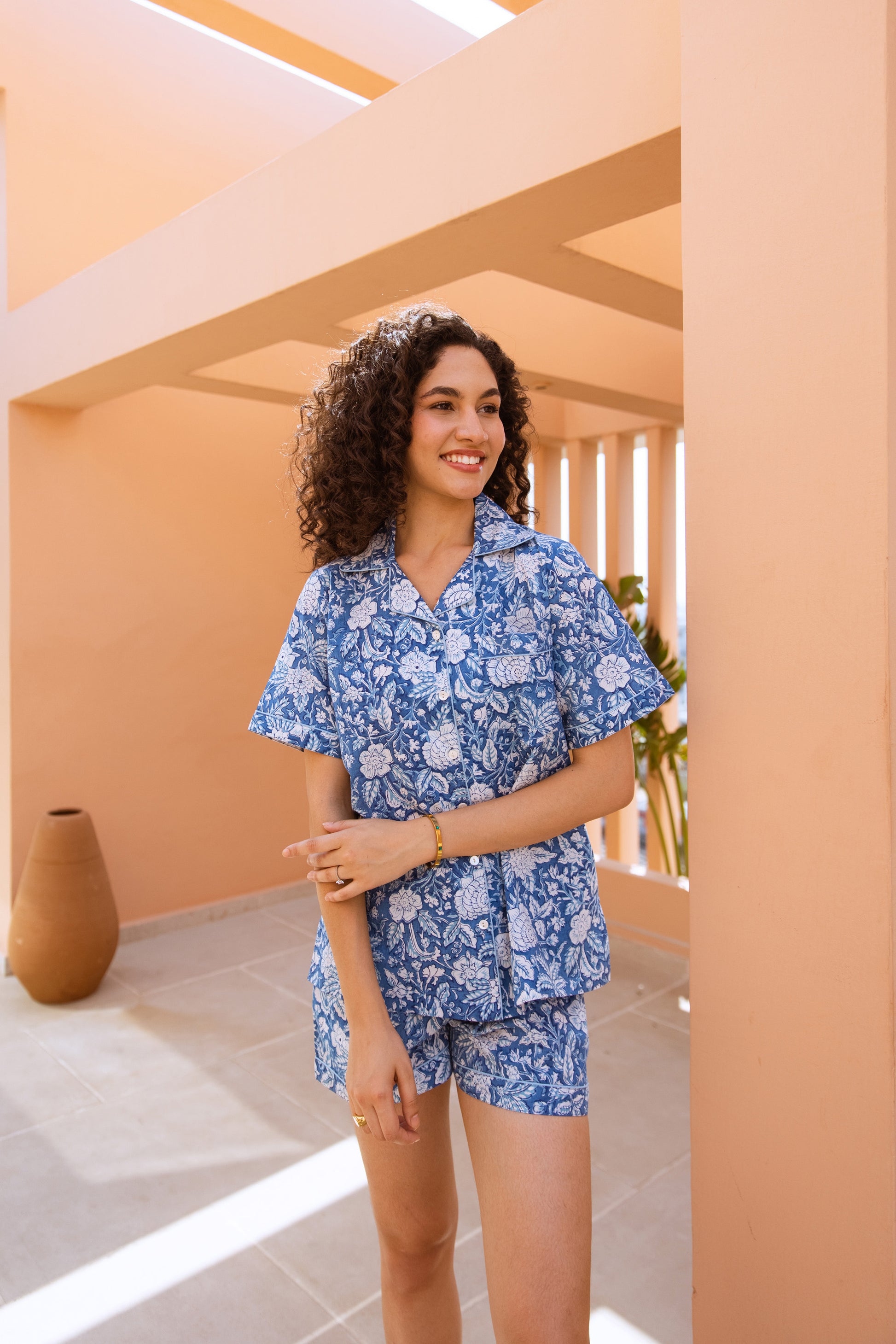 BLUE BLOSSOM SHORT PJ SET