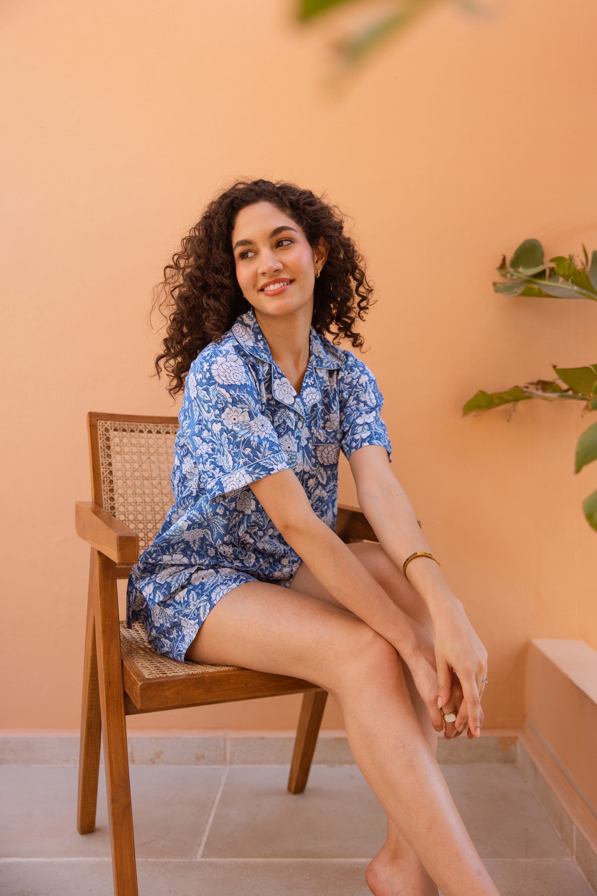 BLUE BLOSSOM SHORT PJ SET