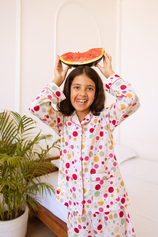 CONFETTI DOTS KIDS COTTON PYJAMAS