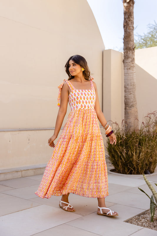 ANYA SUNDRESS - MARIGOLD PINK
