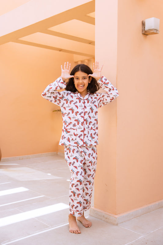 BUTTERFLY GARDEN KIDS COTTON PYJAMAS