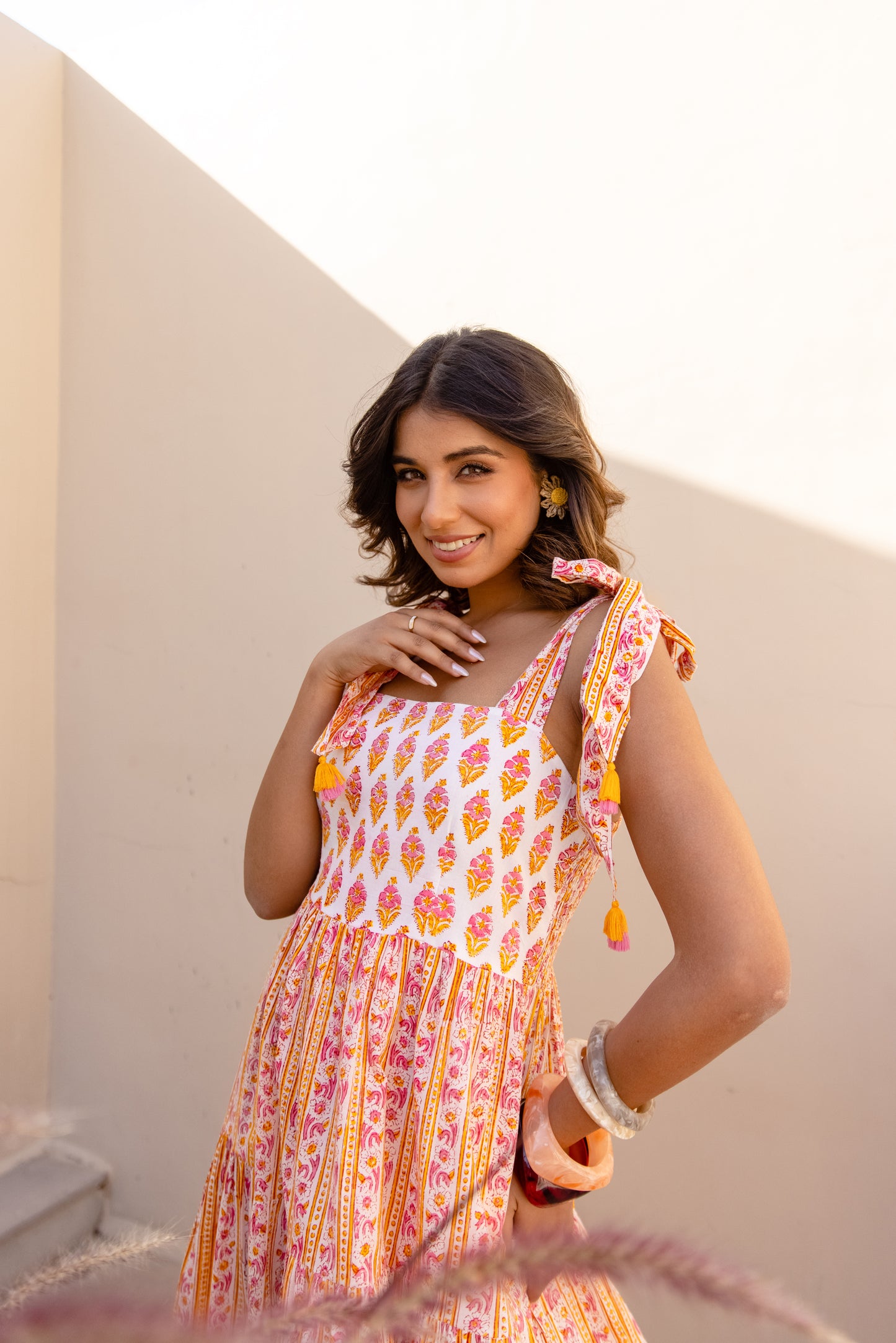 ANYA SUNDRESS - MARIGOLD PINK