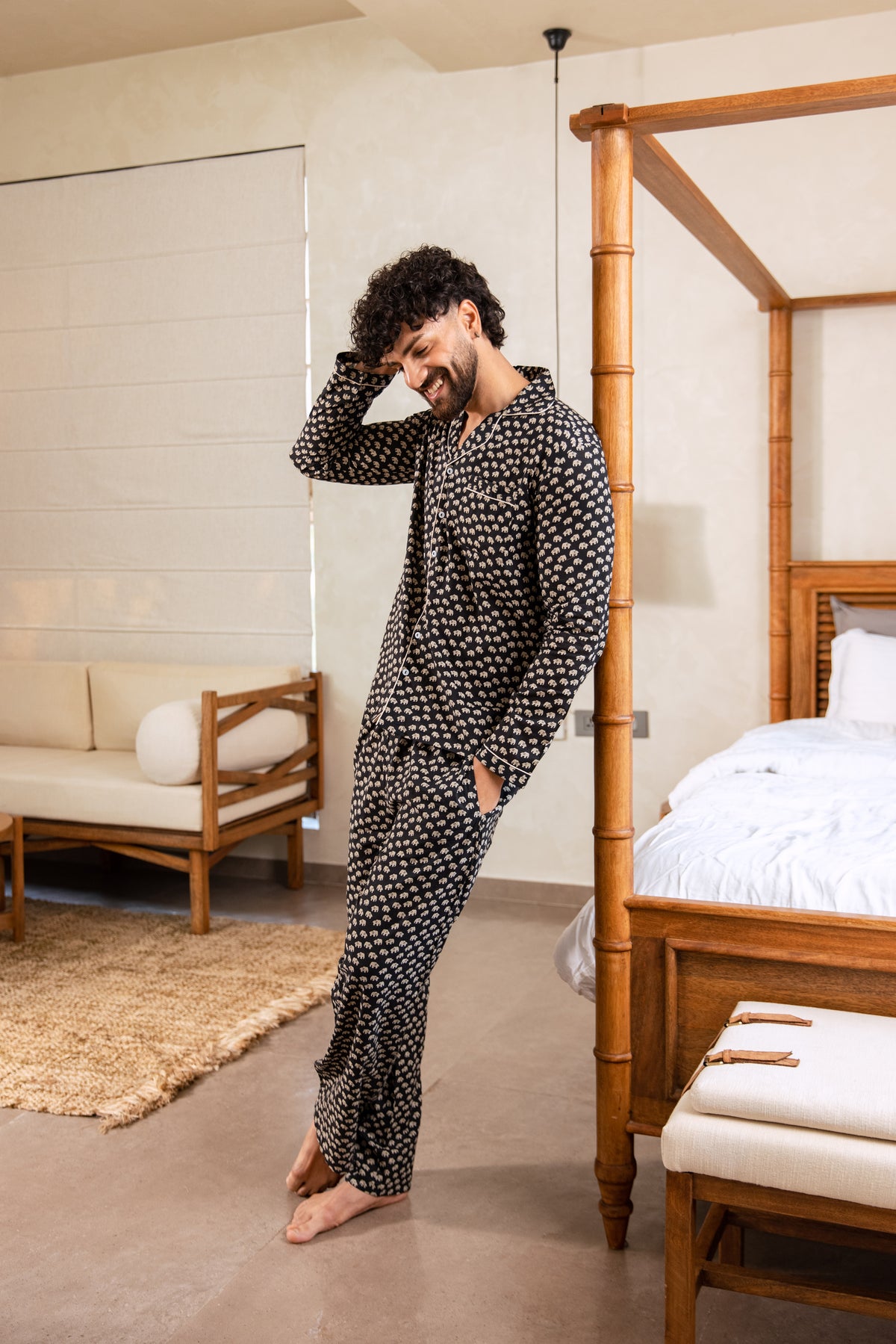 MEN’S COTTON PJ SET - THE INDIAN ELEPHANT