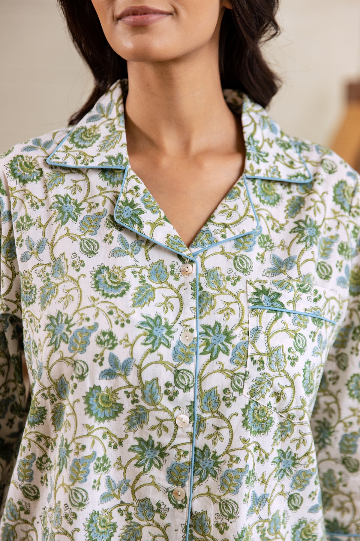 LONG PJ SET - BOTANICAL VINE