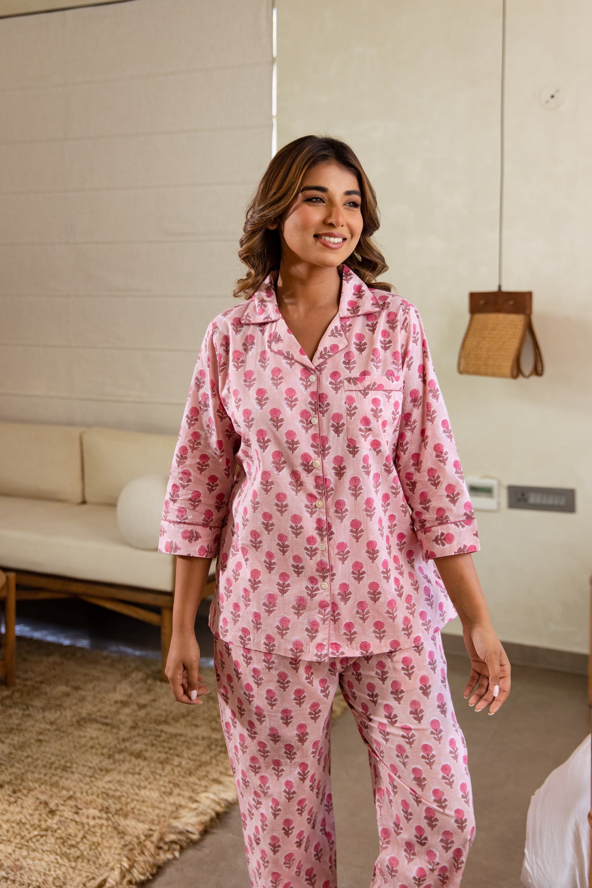 LONG PJ SET - BLUSH MEADOW