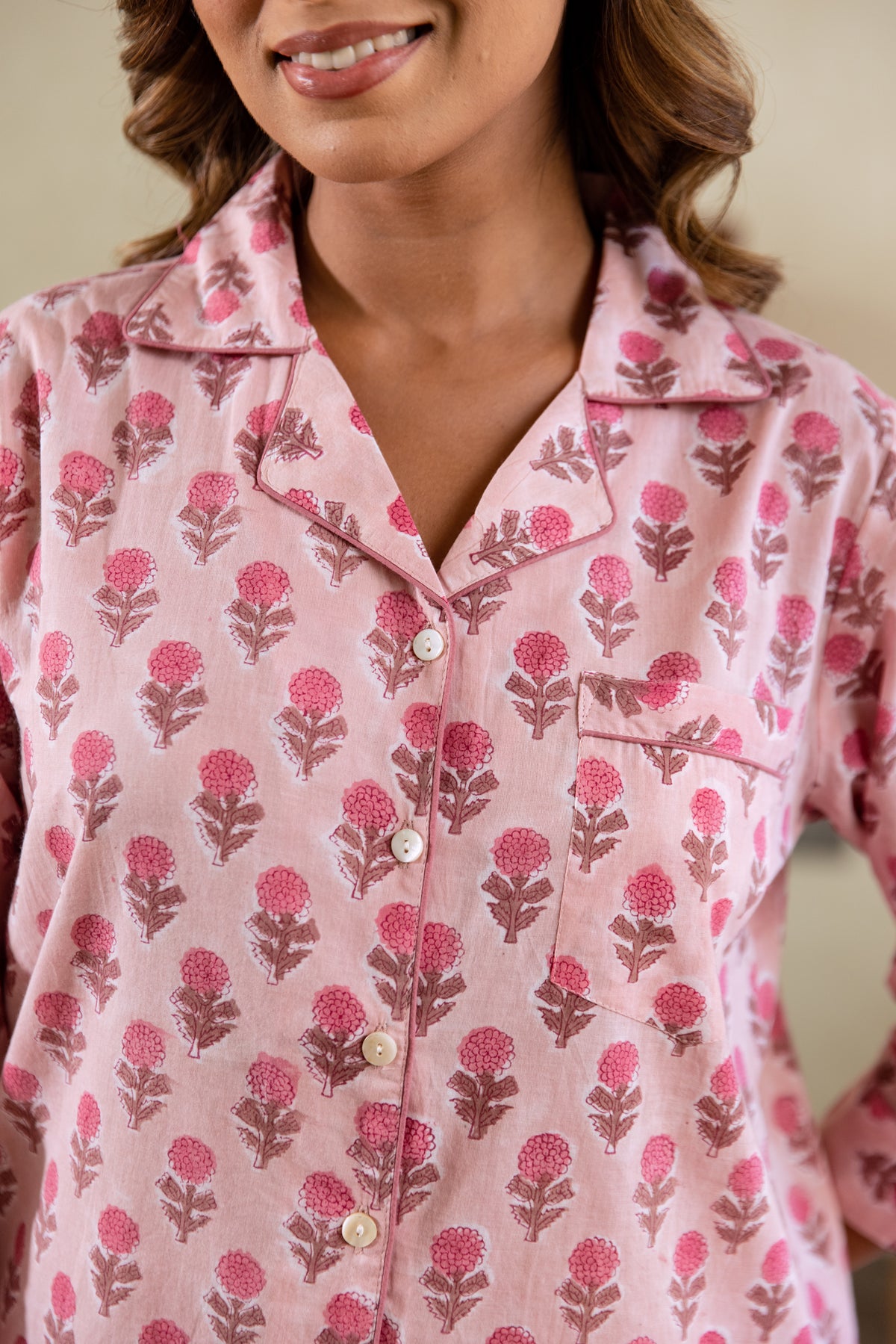 LONG PJ SET - BLUSH MEADOW