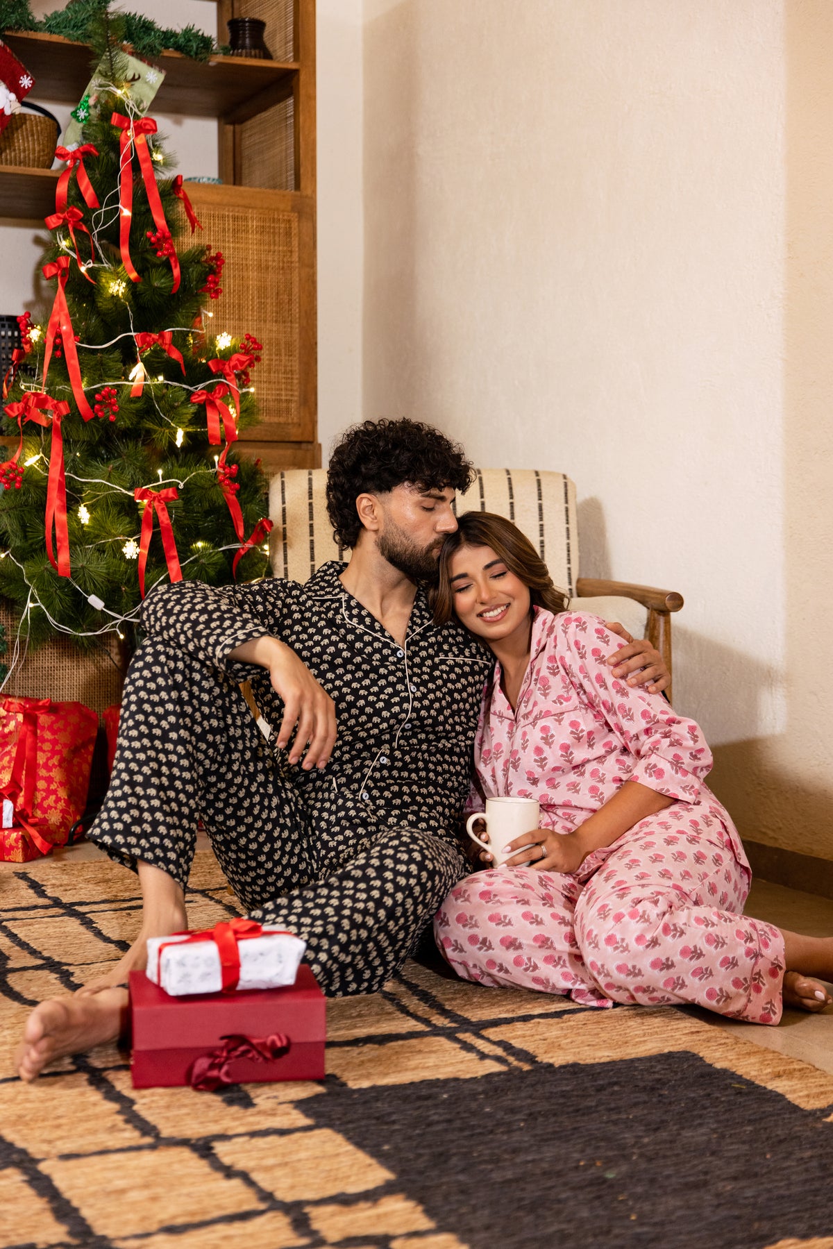 LONG PJ SET - BLUSH MEADOW