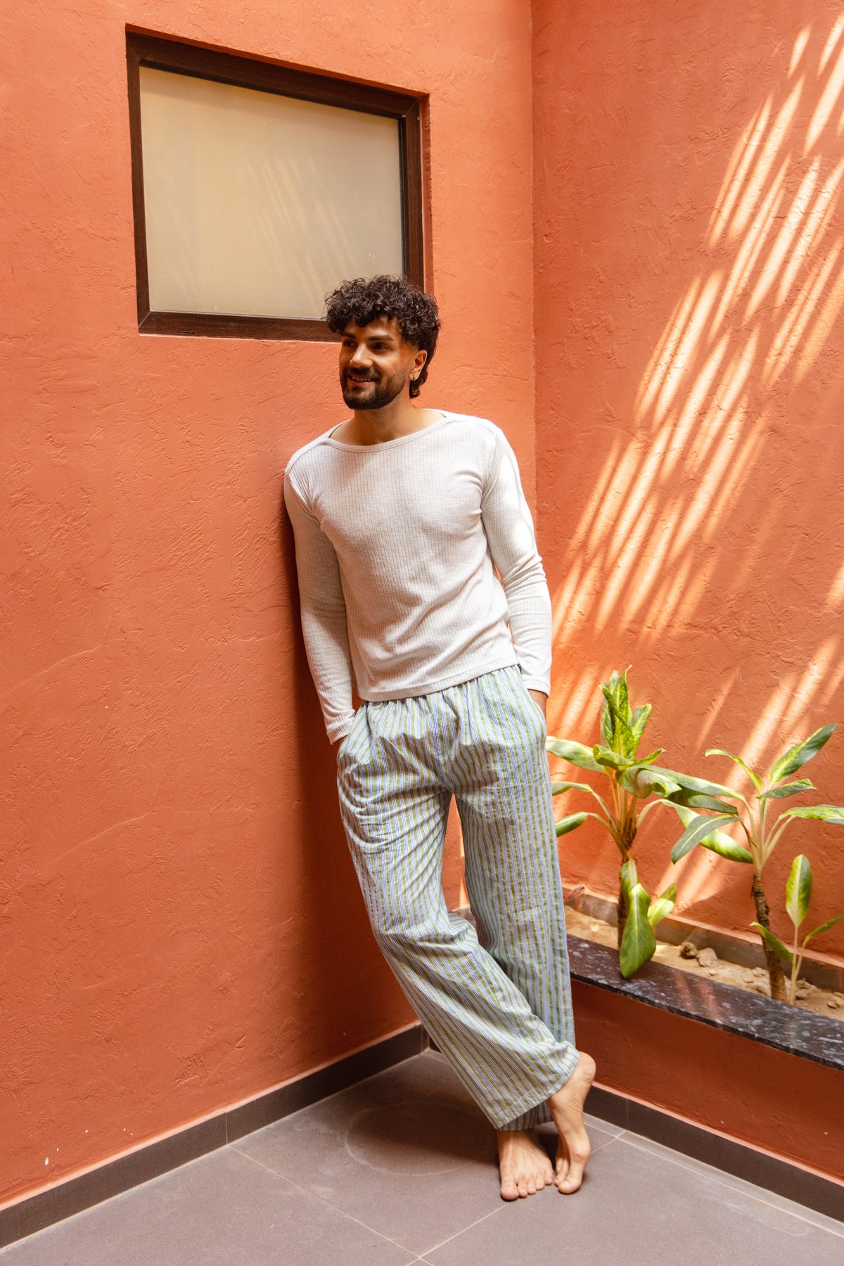 MEN’S COTTON PYJAMA BOTTOMS - MALABAR STRIPE