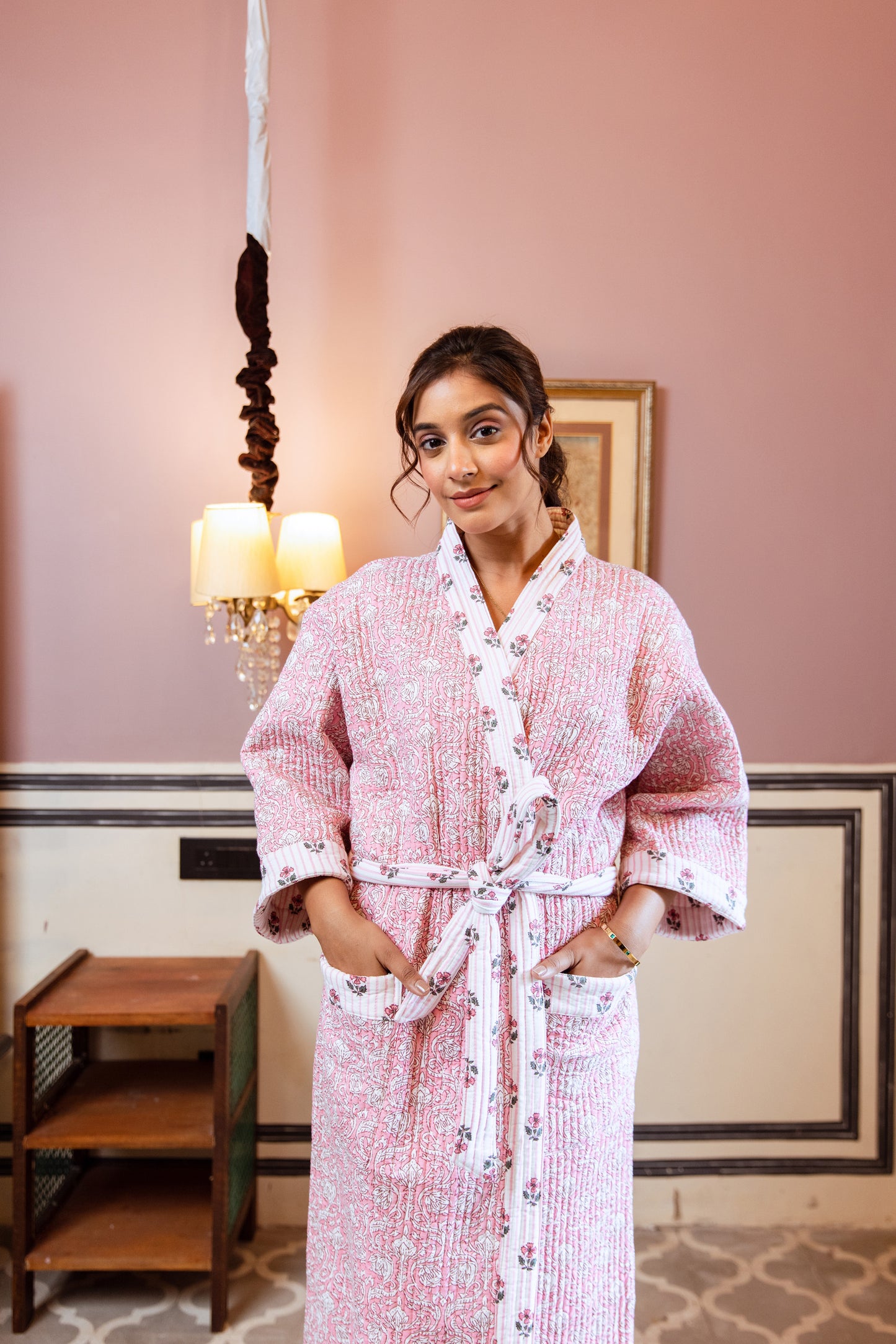  QUILTED COTTON ROBE