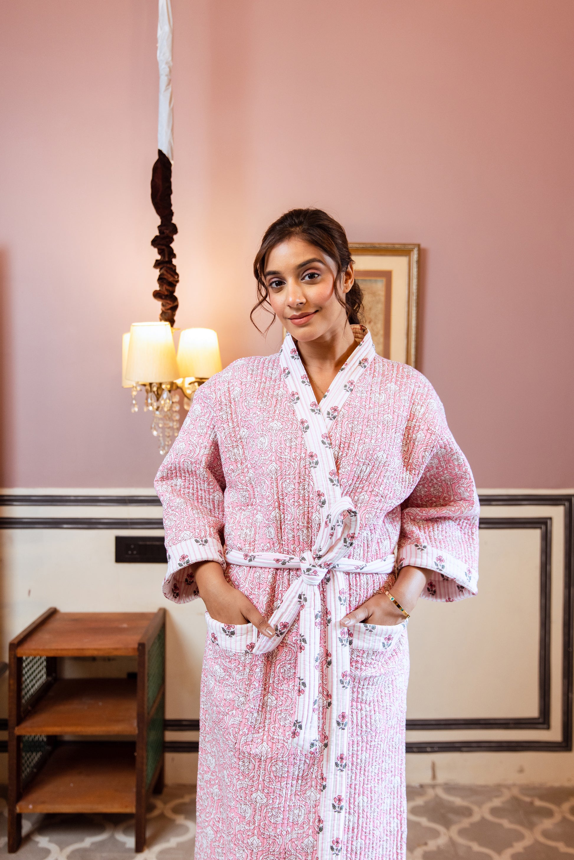  QUILTED COTTON ROBE